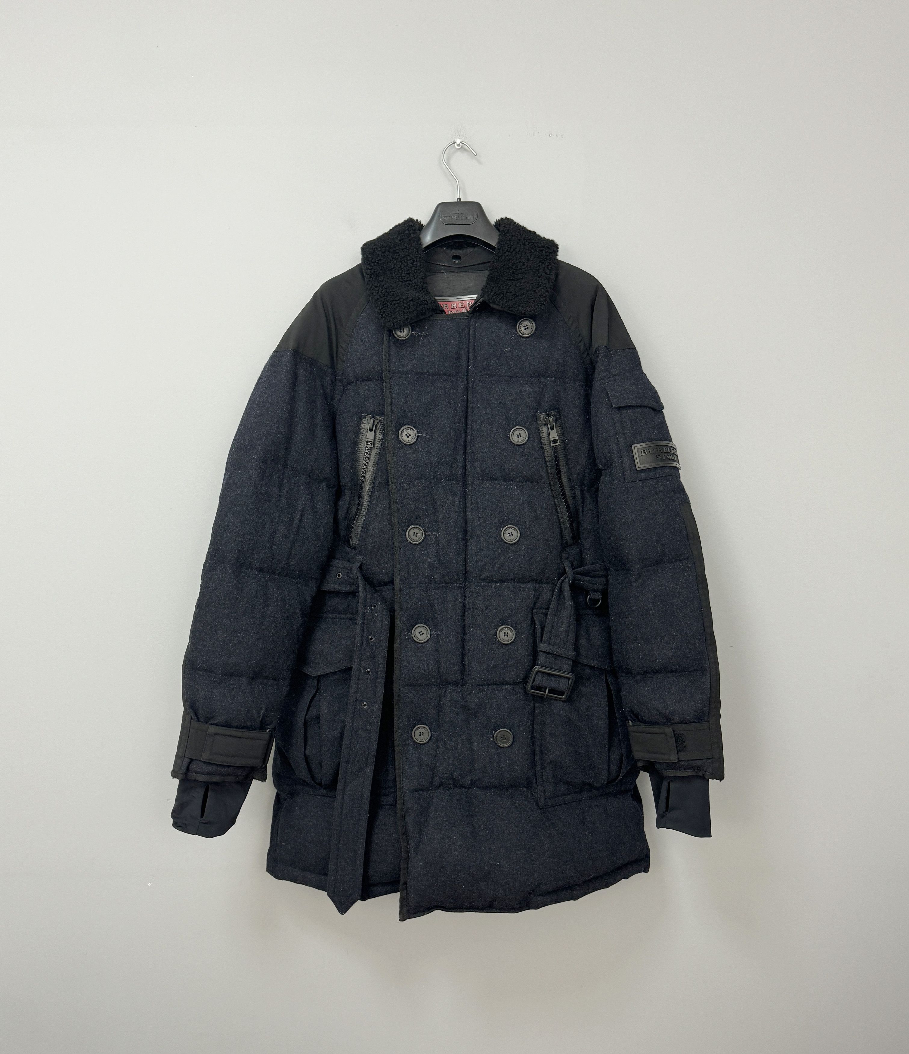 Burberry Burberry Sport Wool Down Jacket Coat Puffer Big Logo Size XL Size US XL / EU 56 / 4 - 6 Thumbnail