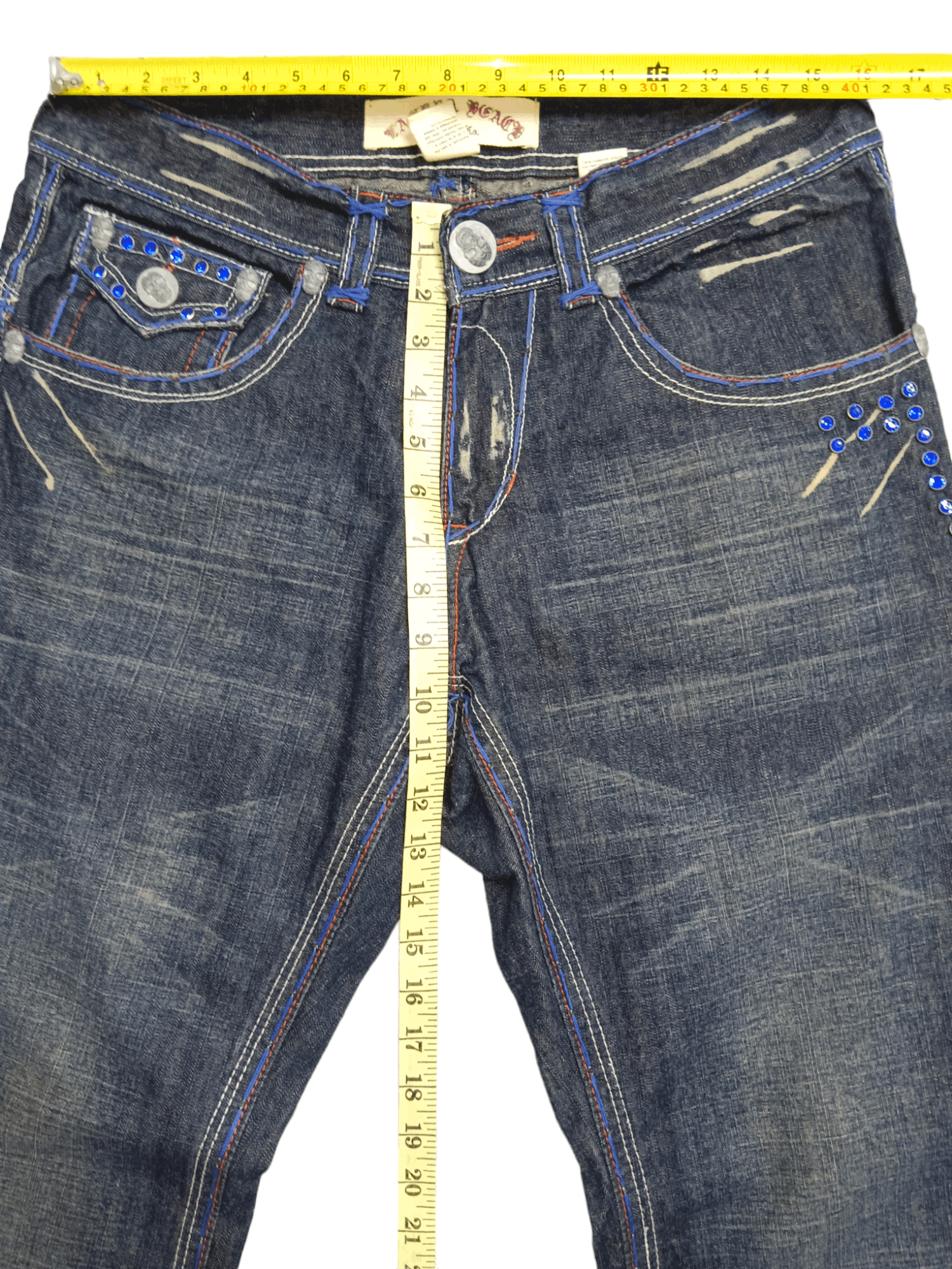 Denim & Co. Laguna Beach Embellished Skull Flare Denim Size US 32 / EU 48 - 15 Thumbnail