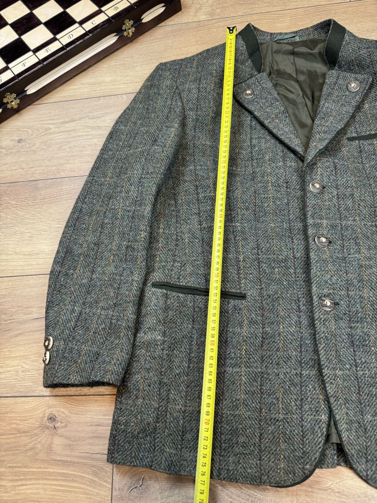 Harris Tweed Vintage wool blazer Harris Tweed original luxury item Size 46L - 5 Thumbnail