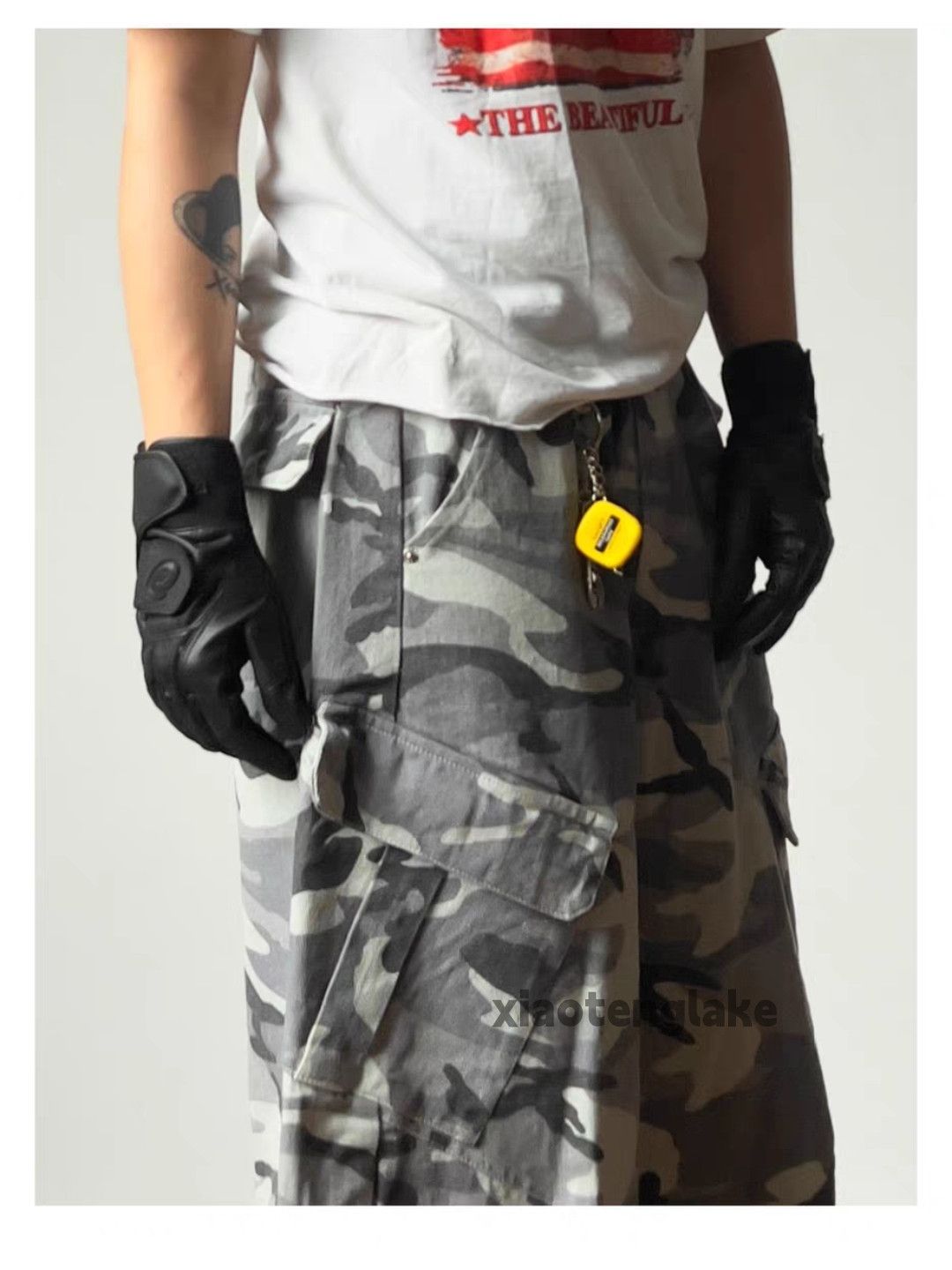 Vintage xtl utility loose baggy skate hiphop cargo camo pants Size US 33 - 2 Thumbnail
