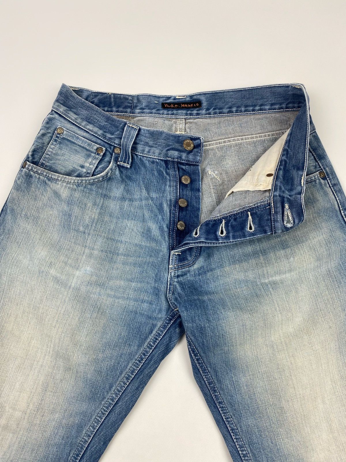 Nudie Jeans Nudie Jeans Big Bengt Used Seagreen Cropped Denim Pants Size US 30 / EU 46 - 4 Thumbnail