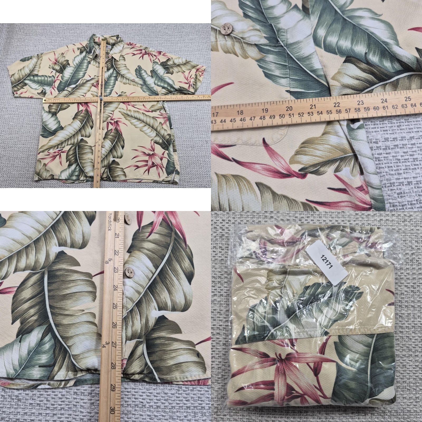 Vintage VINTAGE Blackpoint Sportswear Button Up Shirt Mens XL Floral Hawaiian Aloha Silk Blend Size US XL / EU 56 / 4 - 8 Thumbnail