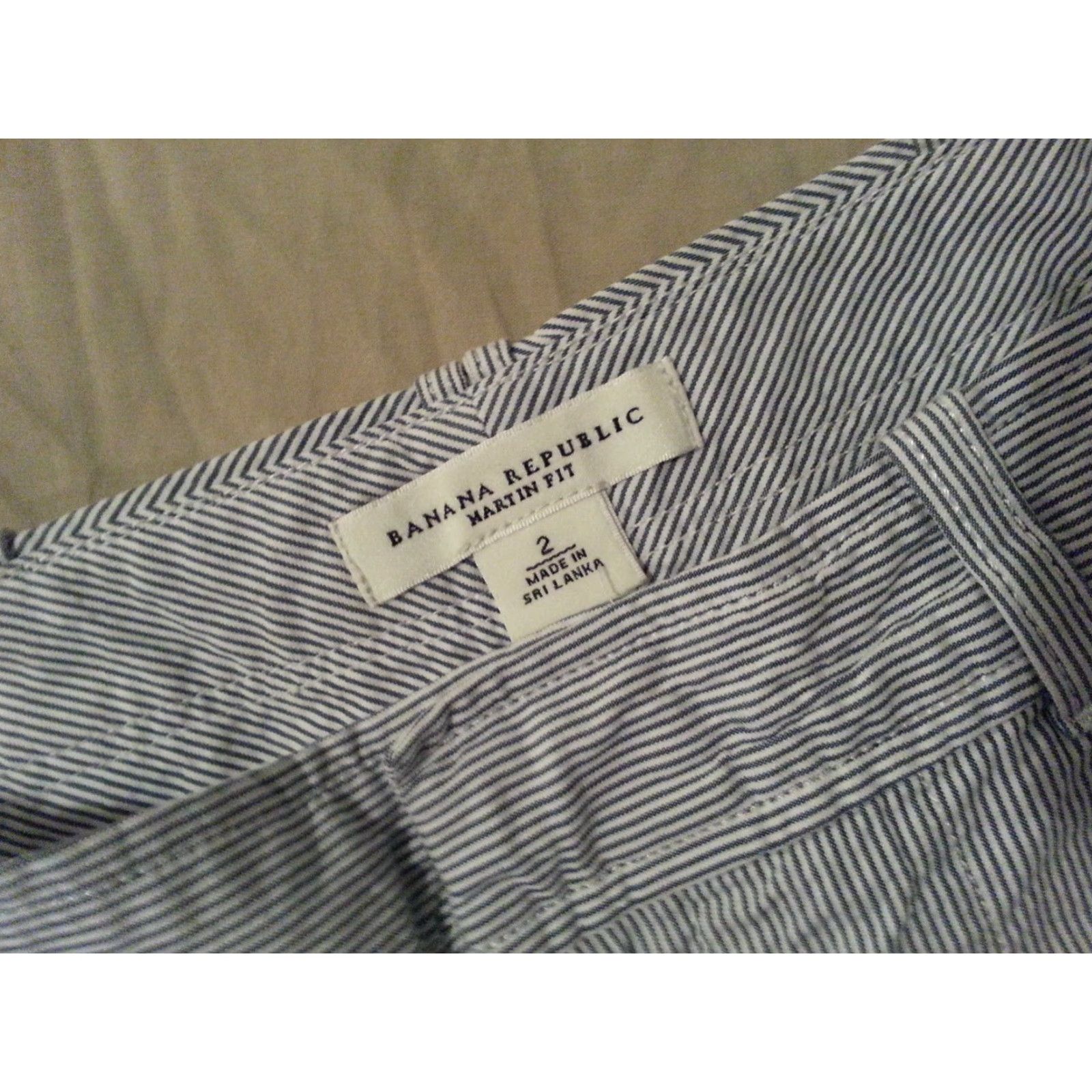 Banana Republic VINTAGE Banana Republic Womens Khaki Shorts 2 Blue Chino Womens Size 26" / US 2 / IT 38 - 3 Thumbnail