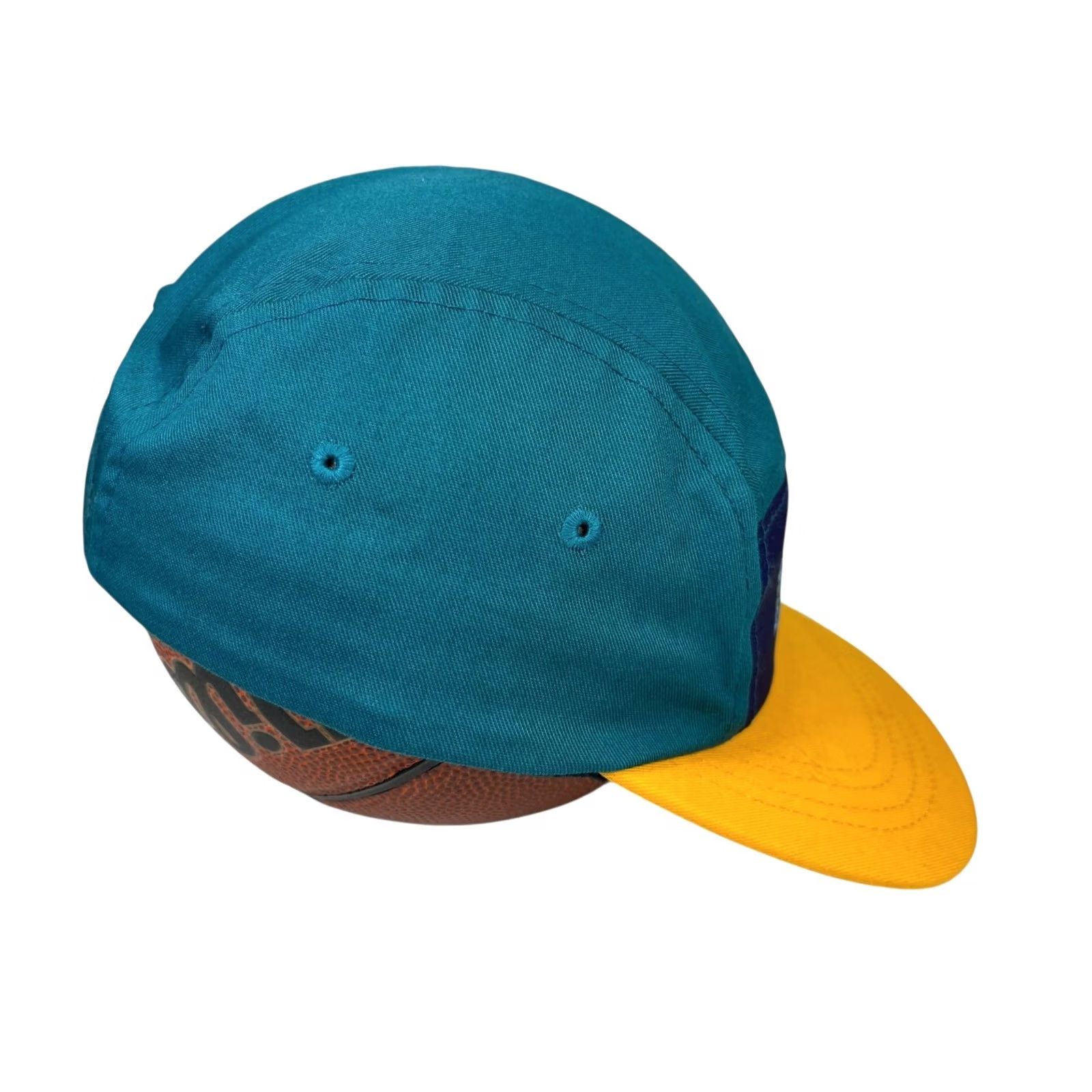 Vintage AMBLER ROAM BRITISH COLUMBIA 5-PANEL Hike Baseball Hat Teal/Yellow CANADA-MADE Size ONE SIZE - 4 Thumbnail