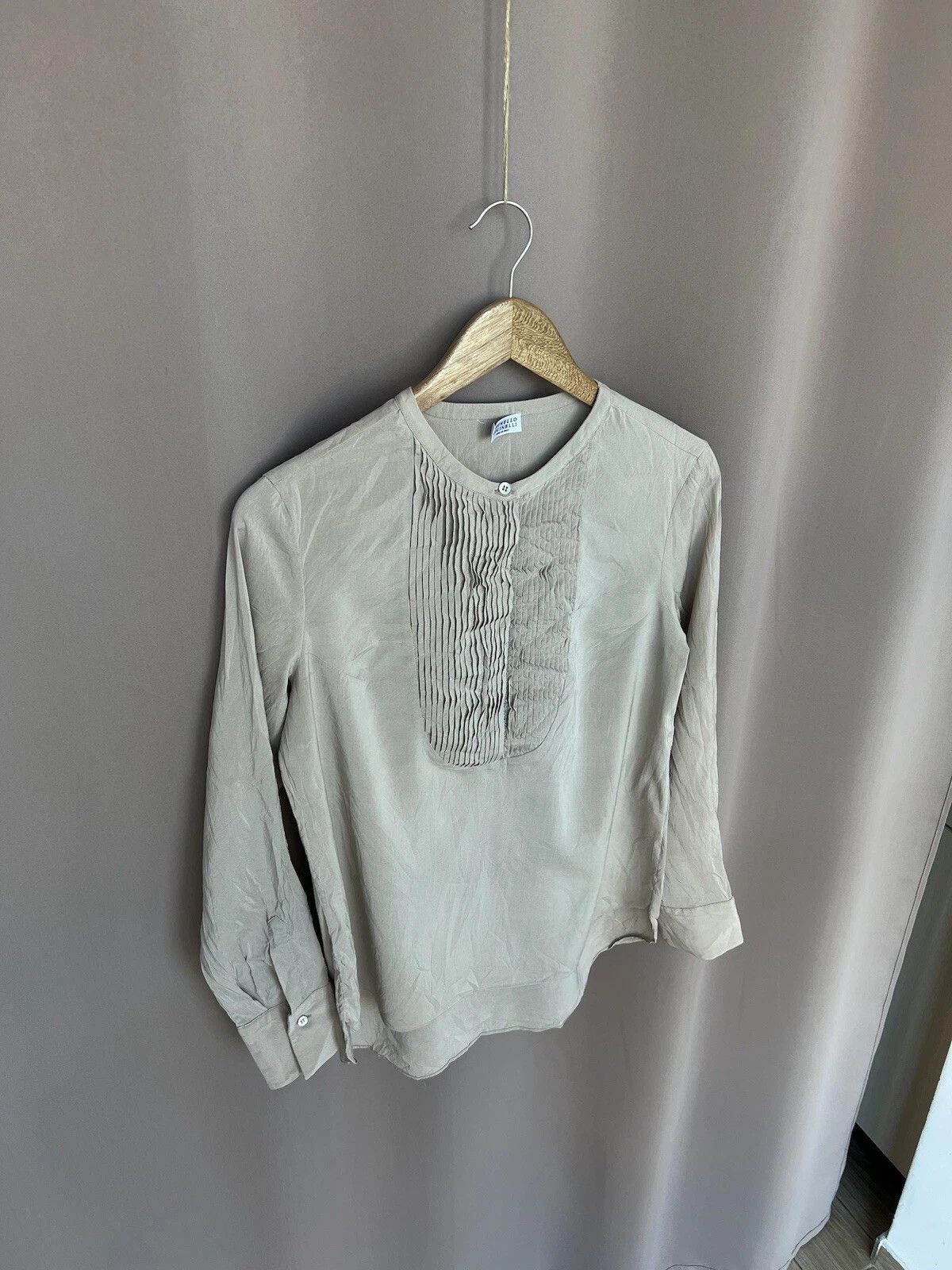 Brunello Cucinelli Brunello Cucinelli Silk Blouse Womens Size L Long Sleeve Size L / US 10 / IT 46 - 5 Thumbnail