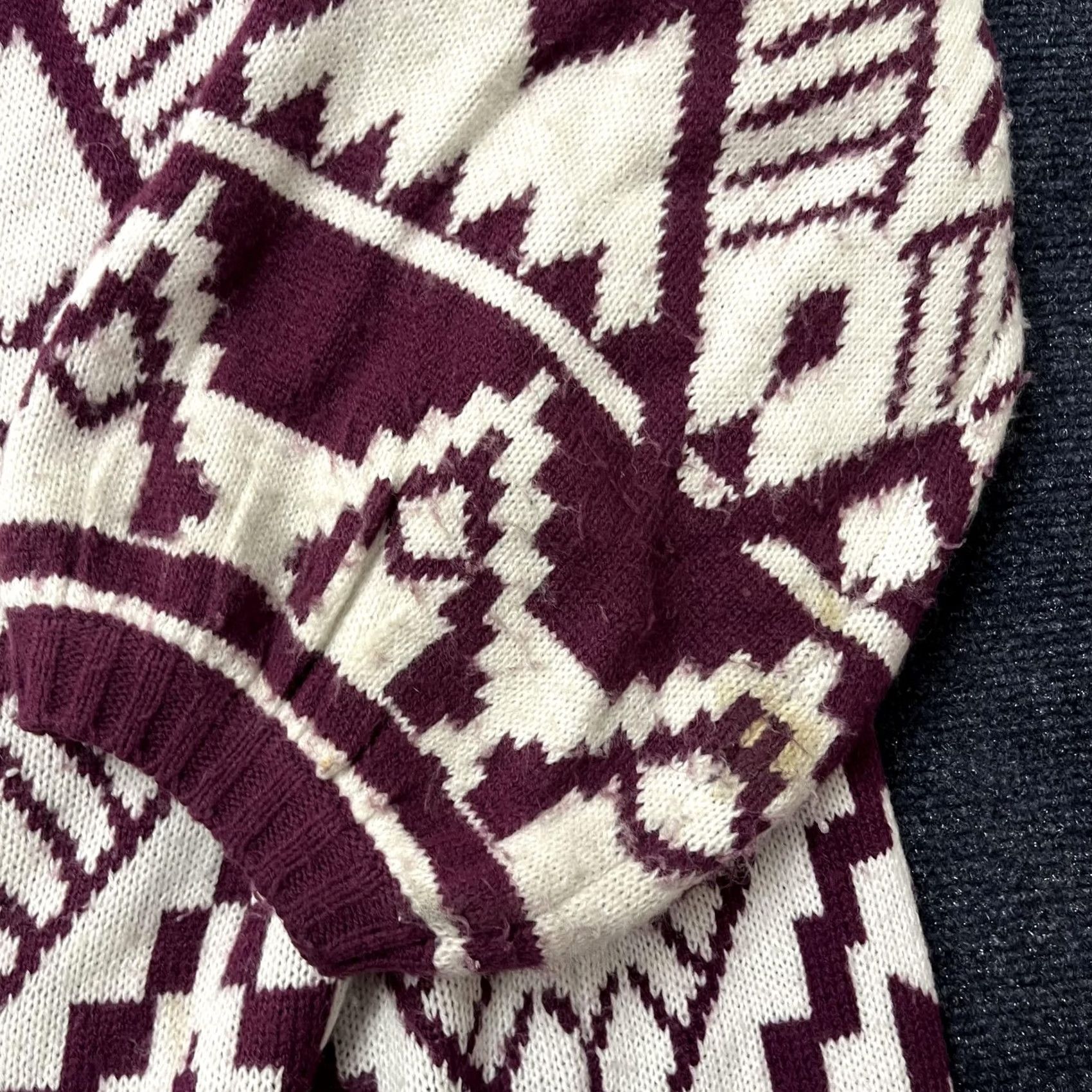 Wrangler Wrangler Retro Cardigan Sweater Womens L/XL Red Aztec Open 3/4 Sleeve Geometric Size L / US 10 / IT 46 - 5 Thumbnail