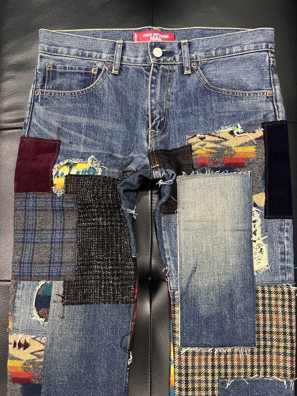 Junya Watanabe × Levi's × Pendleton Junya Watanabe MAN by Levi’s by Pendleton 2022 Patchwork Pan Size US 28 / EU 44 - 3 Thumbnail