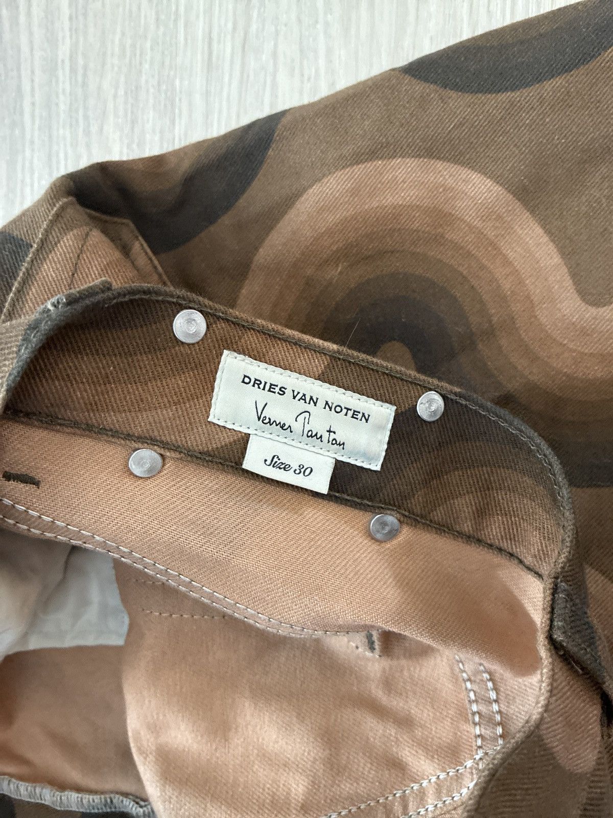 Dries Van Noten Dries Van Noten x Verner Panton SS19 Brown Wave Jeans Size US 30 / EU 46 - 5 Thumbnail