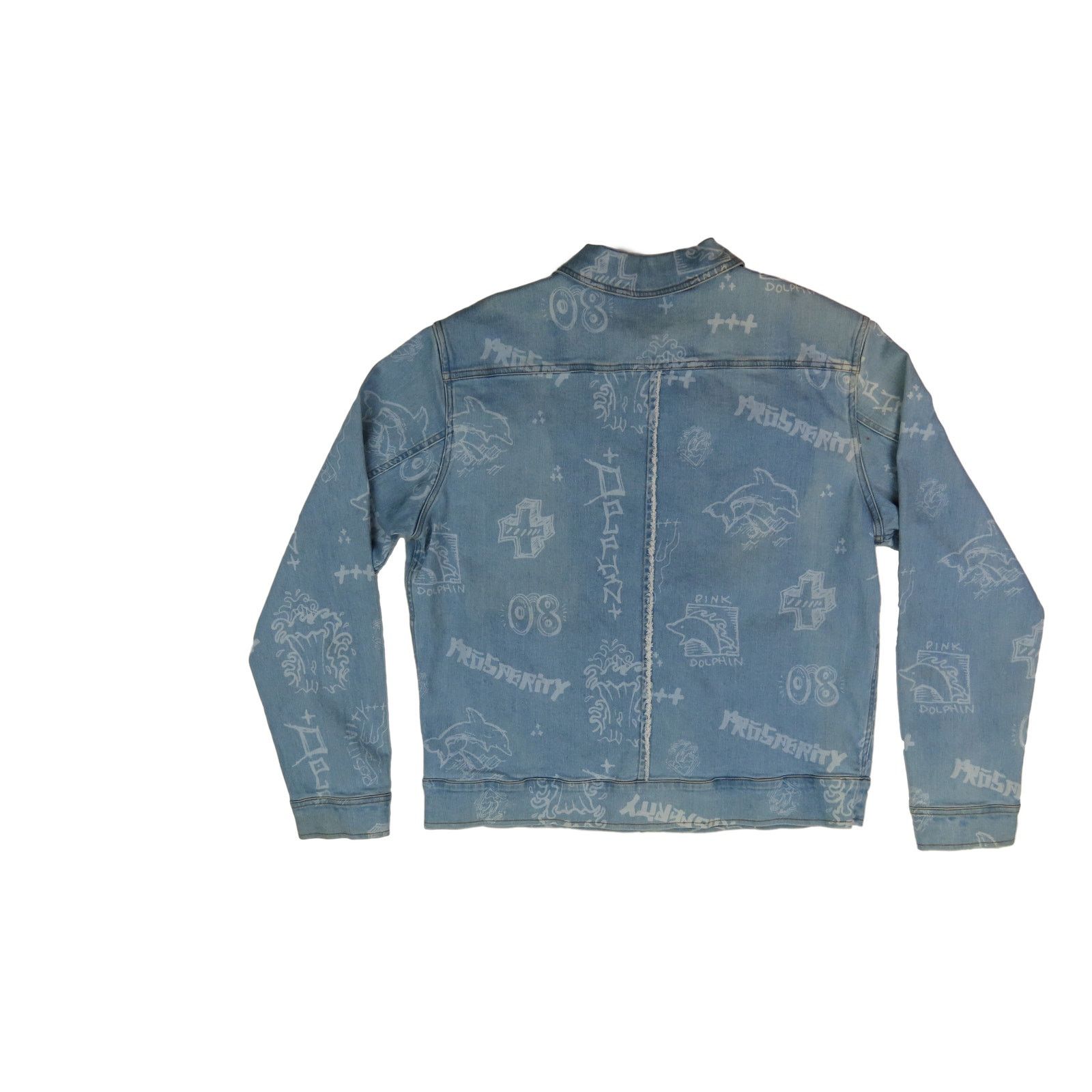 Pink Dolphin Pink Dolphin Scribbles All Over Trucker Denim Jean Jacket L Size US L / EU 52-54 / 3 - 2 Thumbnail