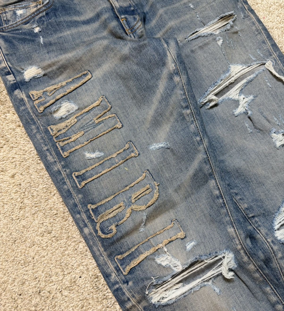 Amiri Amiri Logo Appliqué Denim Jeans Size US 32 / EU 48 - 3 Thumbnail