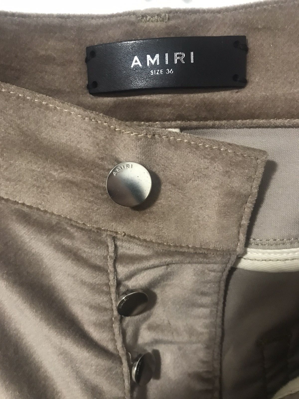 Amiri Amiri beige velvet trousers Size US 36 / EU 52 - 3 Thumbnail
