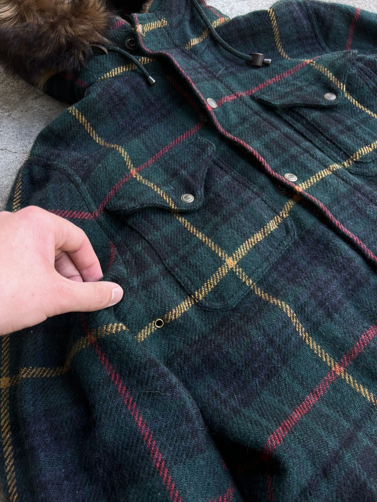 Ralph Lauren Blue Label × Vintage Ralph Lauren Blue Label Wool & Alpaca Blend Real Fur Jacket Size L / US 10 / IT 46 - 6 Thumbnail