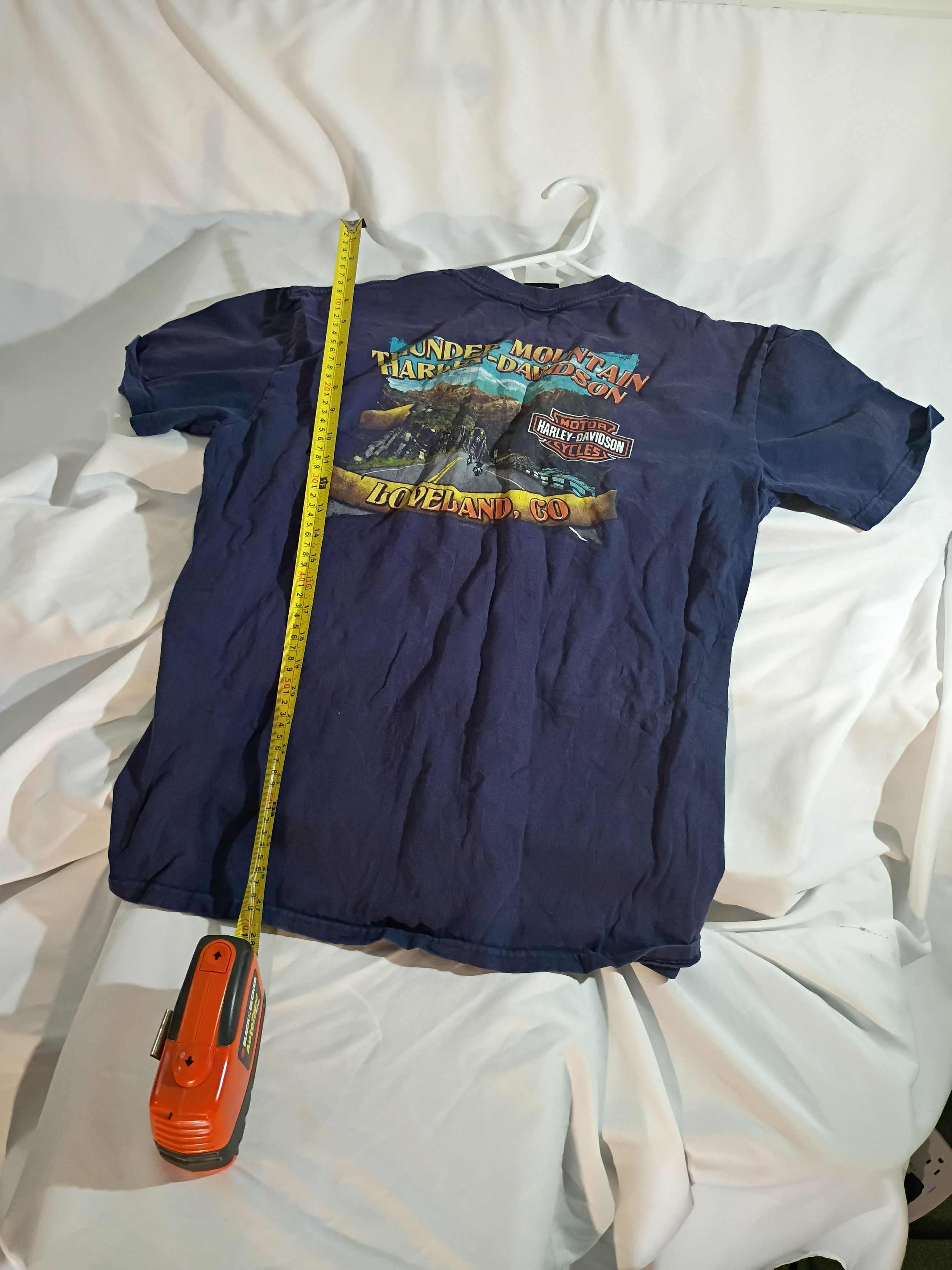 Harley Davidson Men's Vintage Harley Davidson Loveland CO, Navy/Size XL Size US XL / EU 56 / 4 - 4 Thumbnail