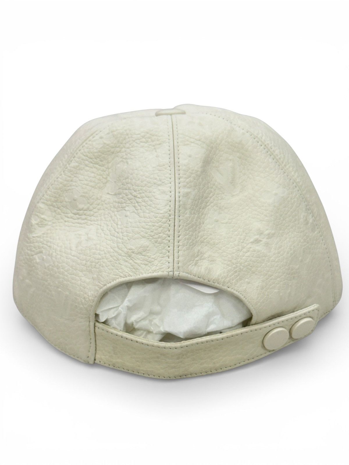 Louis Vuitton Louis Vuitton White Taurillon Monogram Hat Size ONE SIZE - 4 Thumbnail