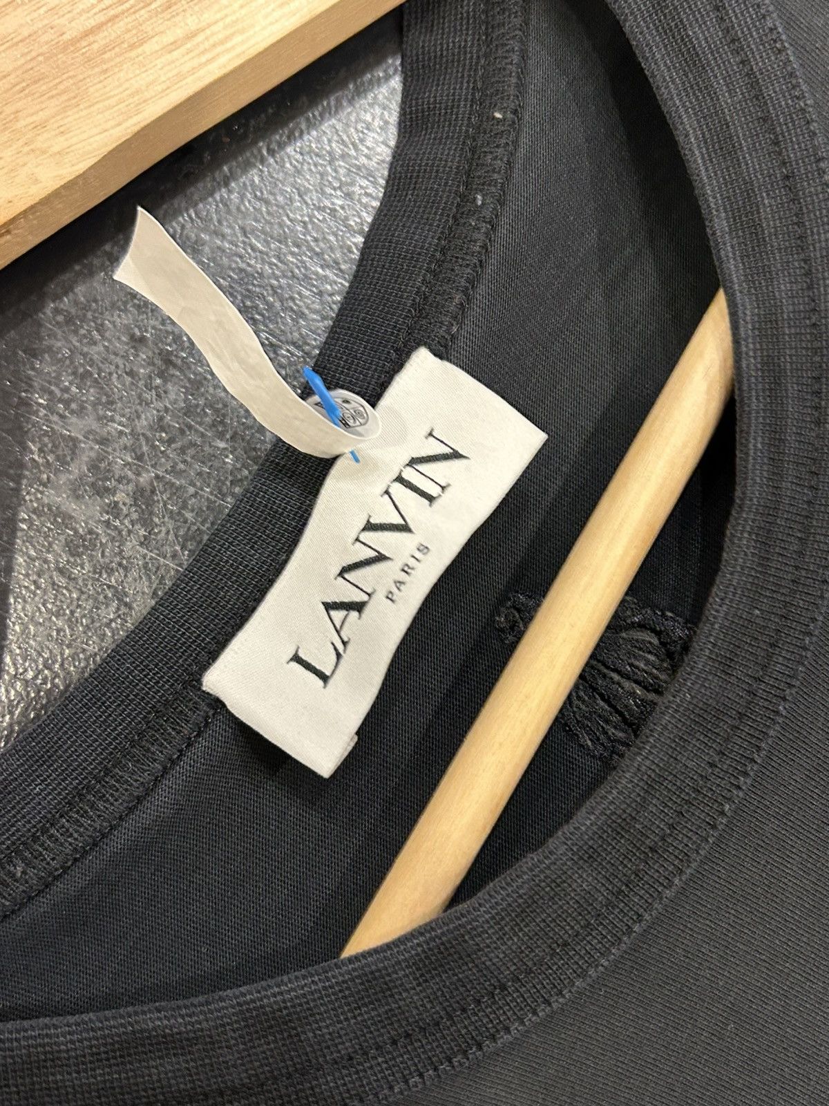 Lanvin Lanvin Embroidered Logo Tee Black Size US M / EU 48-50 / 2 - 3 Thumbnail