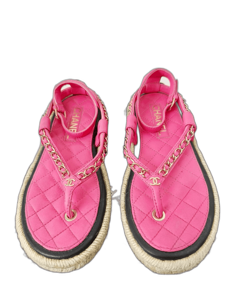 Chanel Chanel Pink Sandals Size 36 Size US 6 / IT 36 - 1 Thumbnail