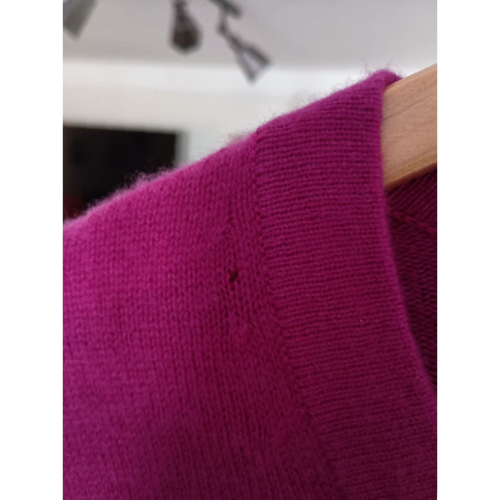 Ann Taylor VINTAGE Ann Taylor Sweater Shirt Womens Pullover Cashmere Purple Fuchsia Size M VG Condition Size M / US 6-8 / IT 42-44 - 3 Thumbnail