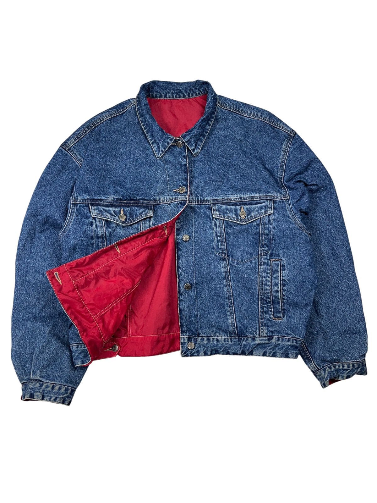 Gap Vintage 90s Gap Reversible Oversized Denim Jacket Trucker Size US XL / EU 56 / 4 - 2 Thumbnail