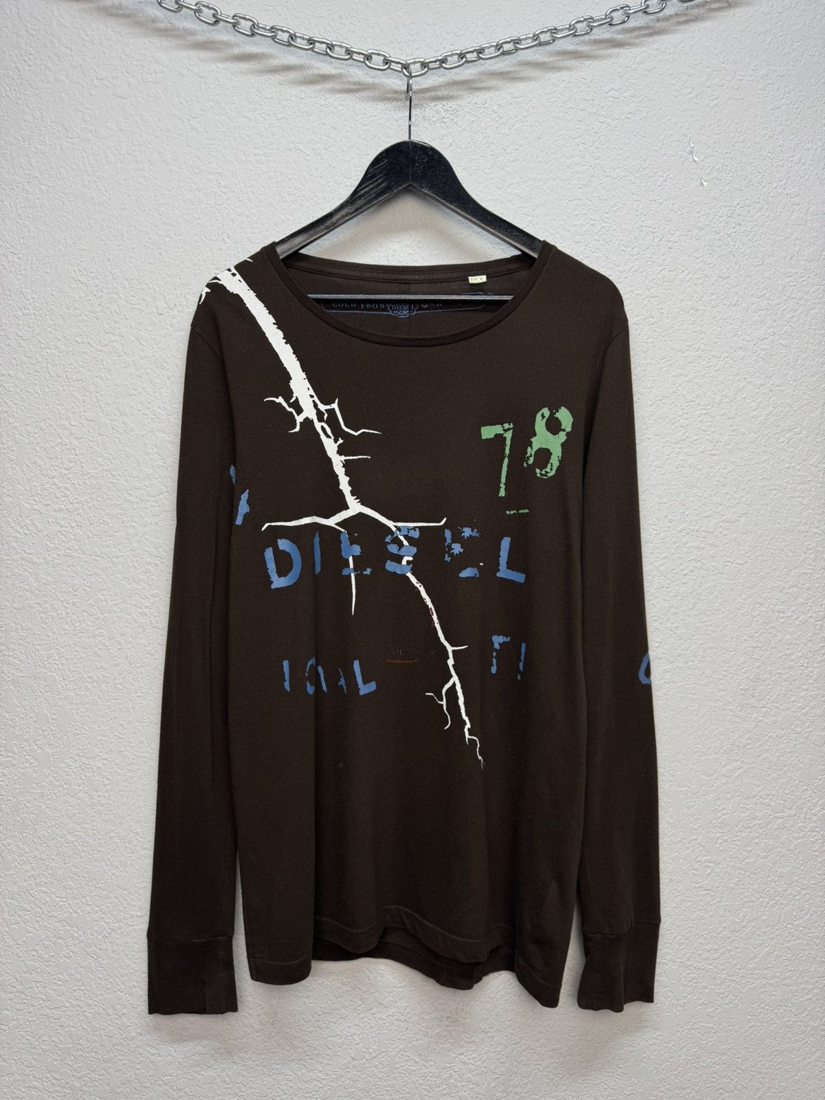 Diesel Diesel vintage graphic longsleeve cracked print y2k style Size US M / EU 48-50 / 2 - 2 Thumbnail