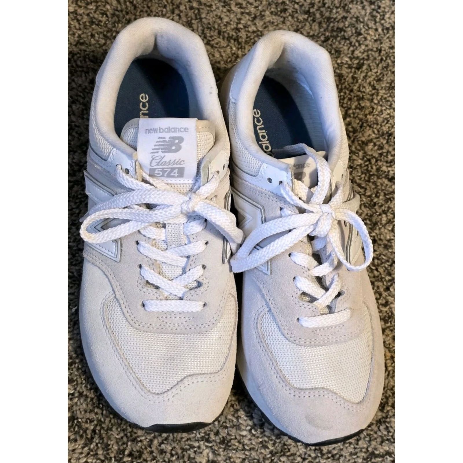 New Balance New Balance 574 Core Pack Nimbus Cloud White - Women 7.5 - Low Top Sneaker - Suede Rubber Foam Lining Size US 8 / IT 38 - 3 Thumbnail