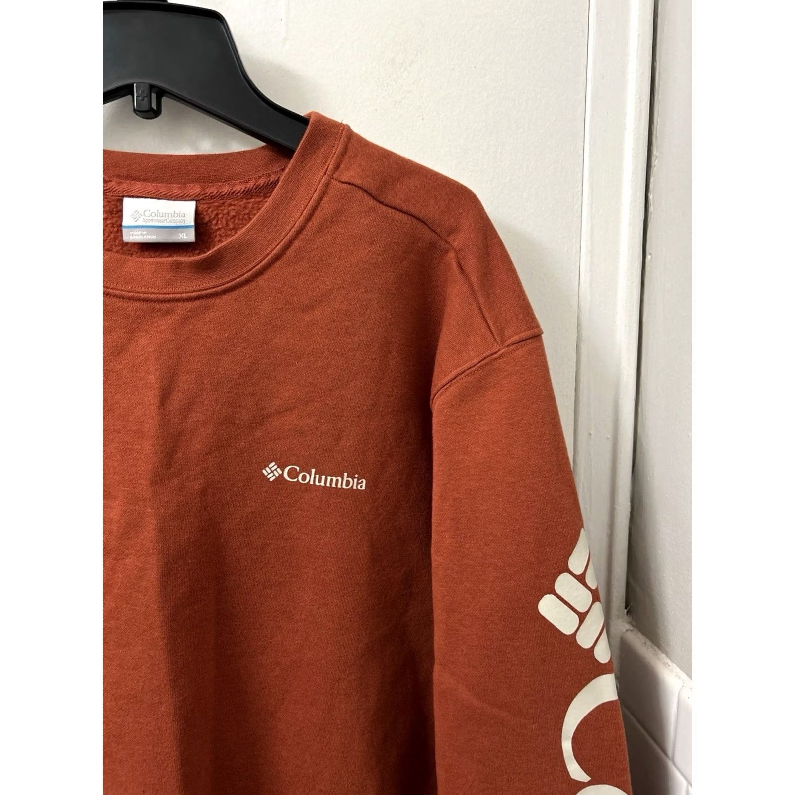 Logo 7 Columbia Sweatshirt Mens XL Orange Logo Graphic Pullover Crewneck Long Sleeve Sweatshirt Size US XL / EU 56 / 4 - 4 Thumbnail