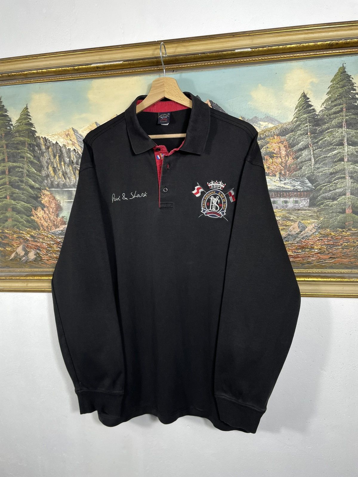 Designer × Paul & Shark × Vintage Paul&Shark Polo Longsleeve Vintage Luxury Old Money Designer Size US XXL / EU 58 / 5 - 2 Thumbnail