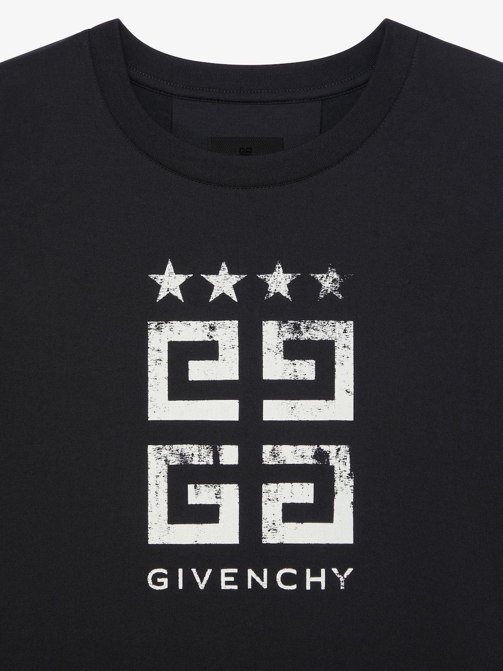 Givenchy o1srvl11e0725 4G Stars Slim Fit T-Shirt in Cotton in Black Size US M / EU 48-50 / 2 - 2 Thumbnail