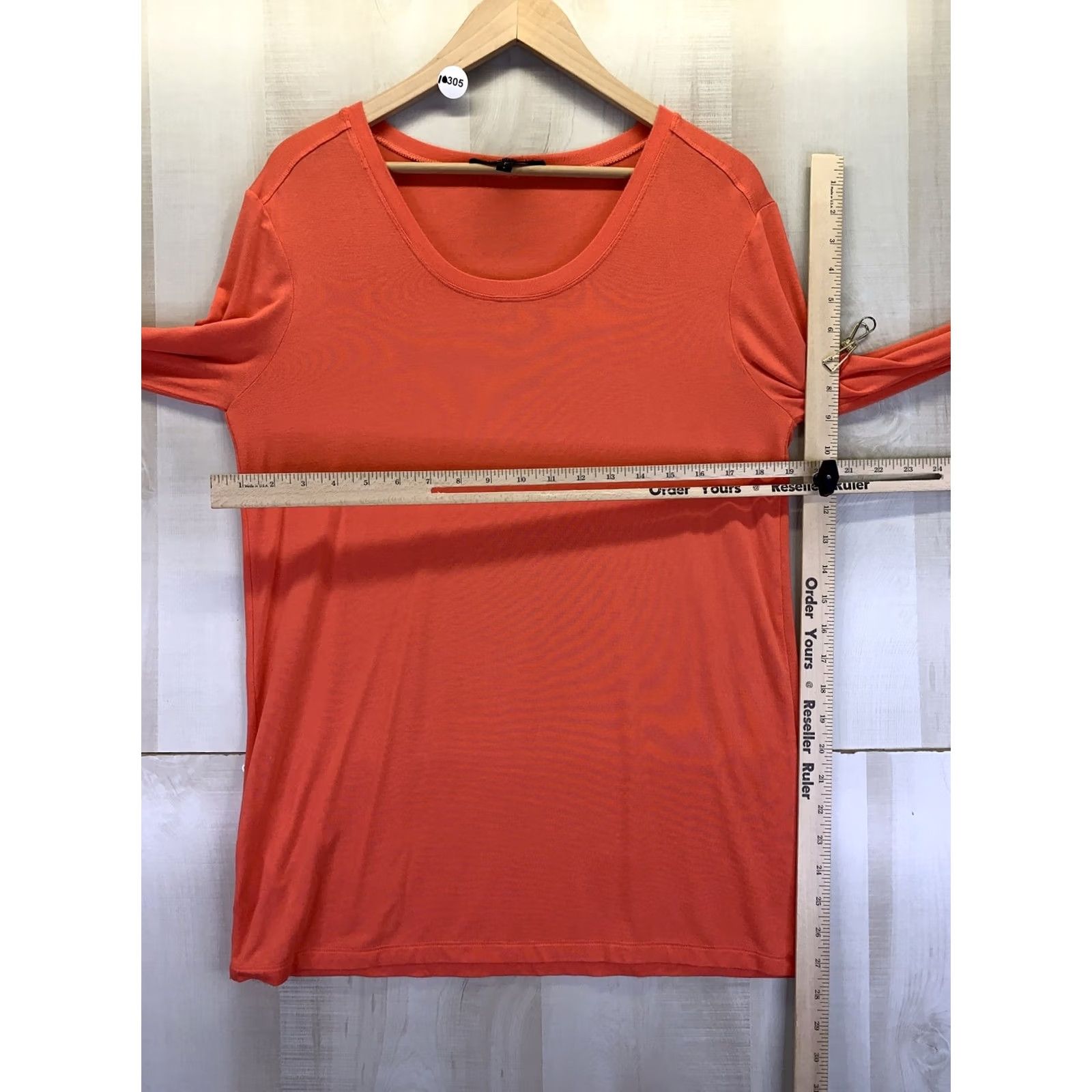 Bcbgmaxazria BCBG MAXAZRIA Womens T-Shirt Short Sleeve Oversized Top Small-10305 Orange - Note: Original: Long Sleeve; ensure constraint: use only original words. Size S / US 4 / IT 40 - 6 Thumbnail