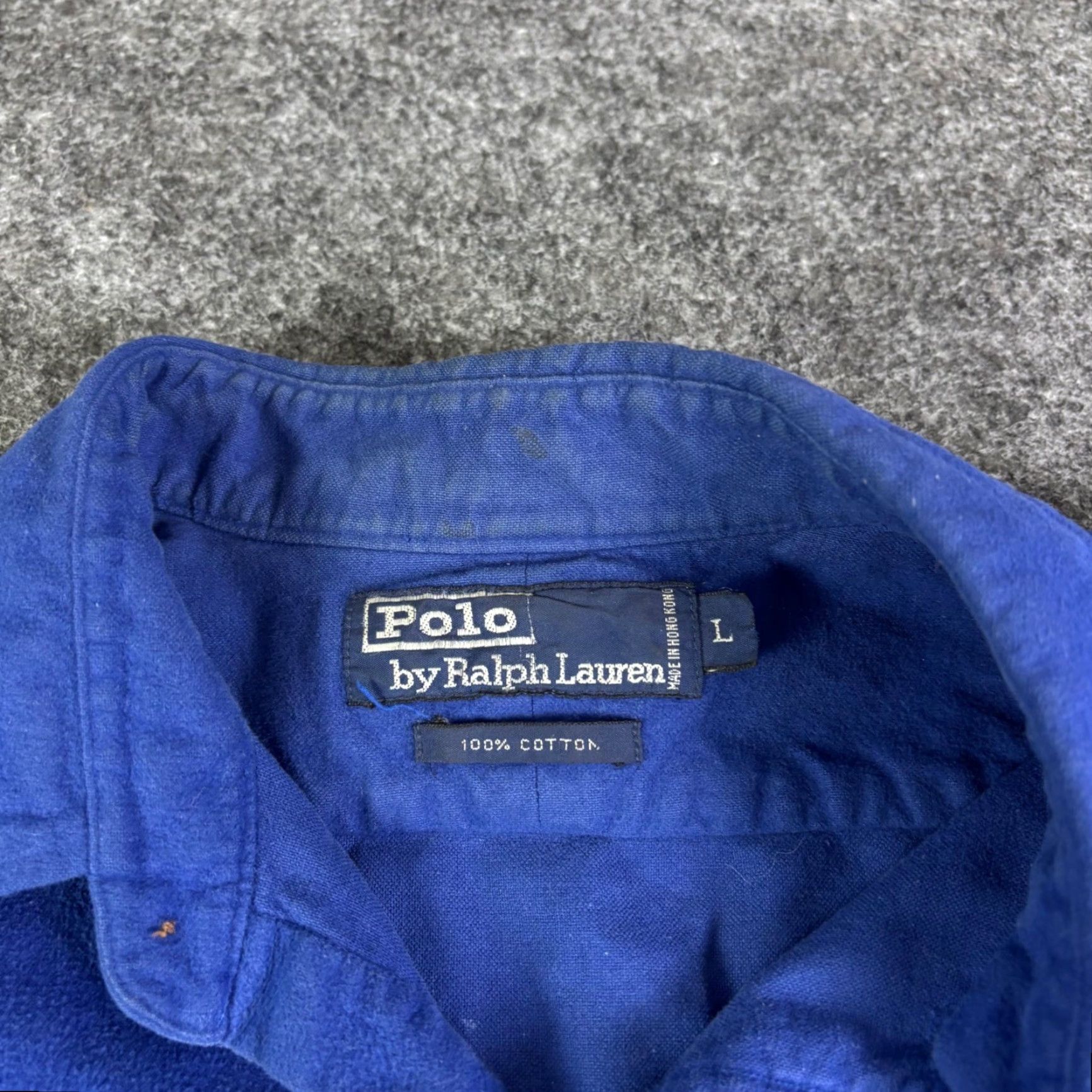 Polo Ralph Lauren Polo Ralph Lauren Shirt Button-Up Large L Blue Cotton Flannel 90s Casual Workwear Mens Size US L / EU 52-54 / 3 - 3 Thumbnail