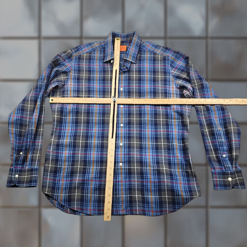 Vintage Sam Malouf Shirt Mens XL Plaid Button Down Long Sleeve Luxury Made in Romania Size US XL / EU 56 / 4 - 1 Thumbnail