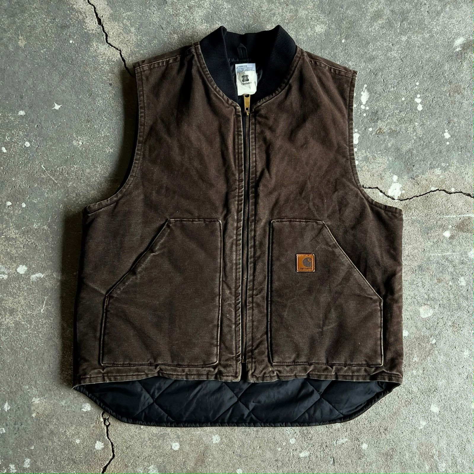 Carhartt × Vintage Carhartt V02 DKB brown work wear vest Size US L / EU 52-54 / 3 - 1 Thumbnail