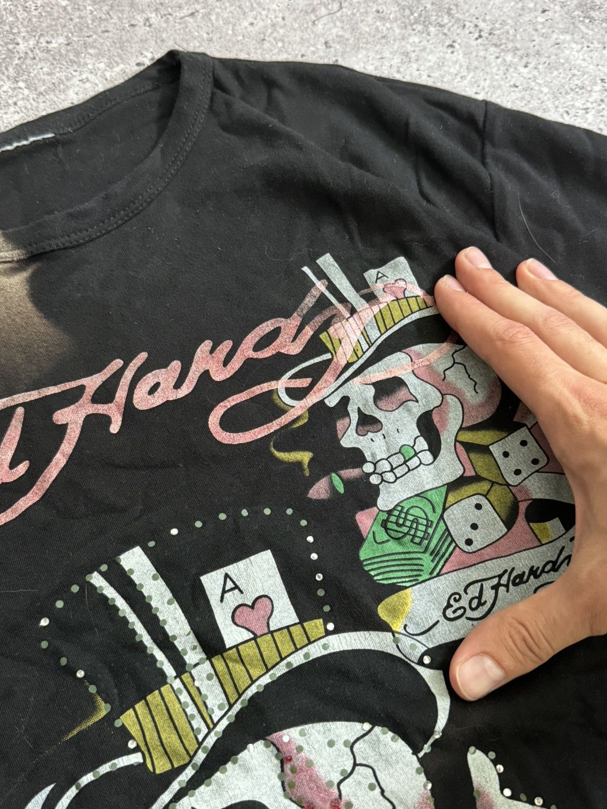 Ed Hardy Vintage Ed Hardy Distressed skull t-shirt Size US L / EU 52-54 / 3 - 5 Thumbnail
