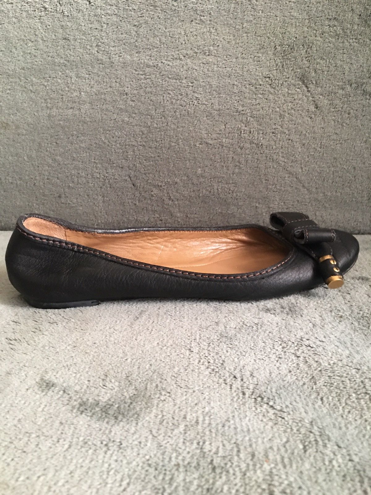 Chloe CHLOE Leather Black Flats Pumps EU 37 Size US 7 / IT 37 - 6 Thumbnail