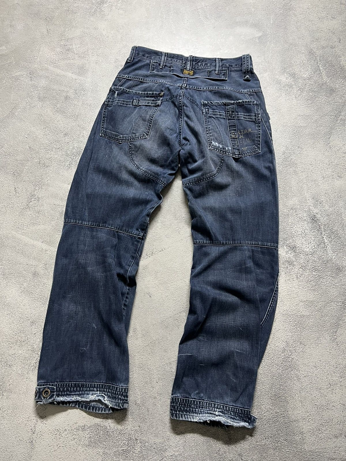 G-Star × Vintage Vintage Y2k G Star Raw 💙 Multi Pocket Denim Jeans 00’s Size US 32 / EU 48 - 11 Thumbnail
