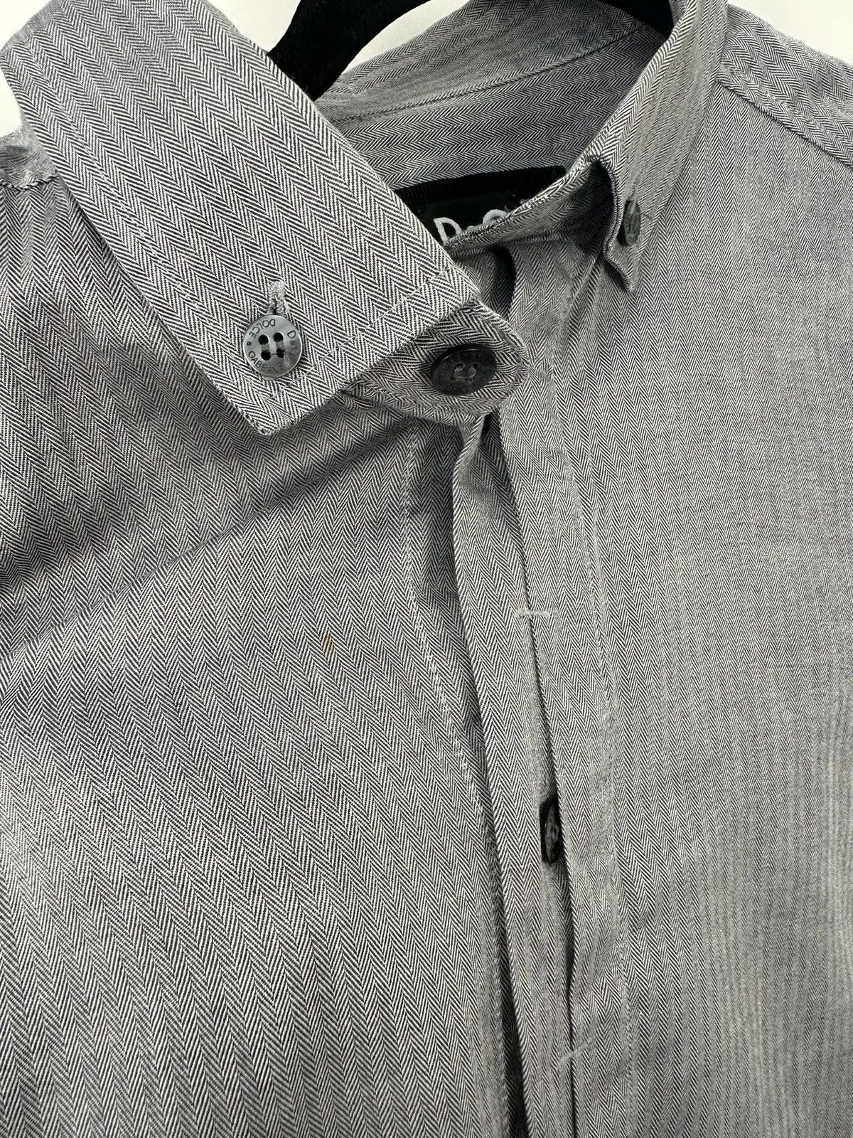 Dolce & Gabbana × Vintage Dolce & Gabbana Men's Slim Fit Gray Luxury Button Up Shirt Size US M / EU 48-50 / 2 - 9 Thumbnail