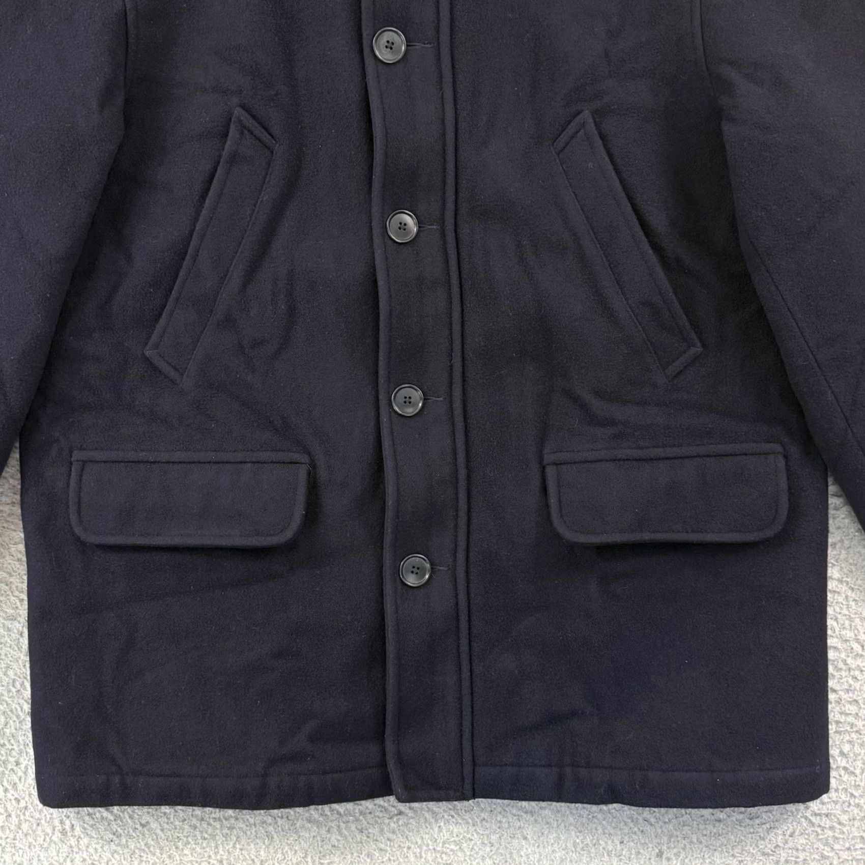 Polo Ralph Lauren Vintage Polo Ralph Lauren Pea Coat Mens Medium Wool Zip Button Quilted Jacket Size US M / EU 48-50 / 2 - 2 Thumbnail