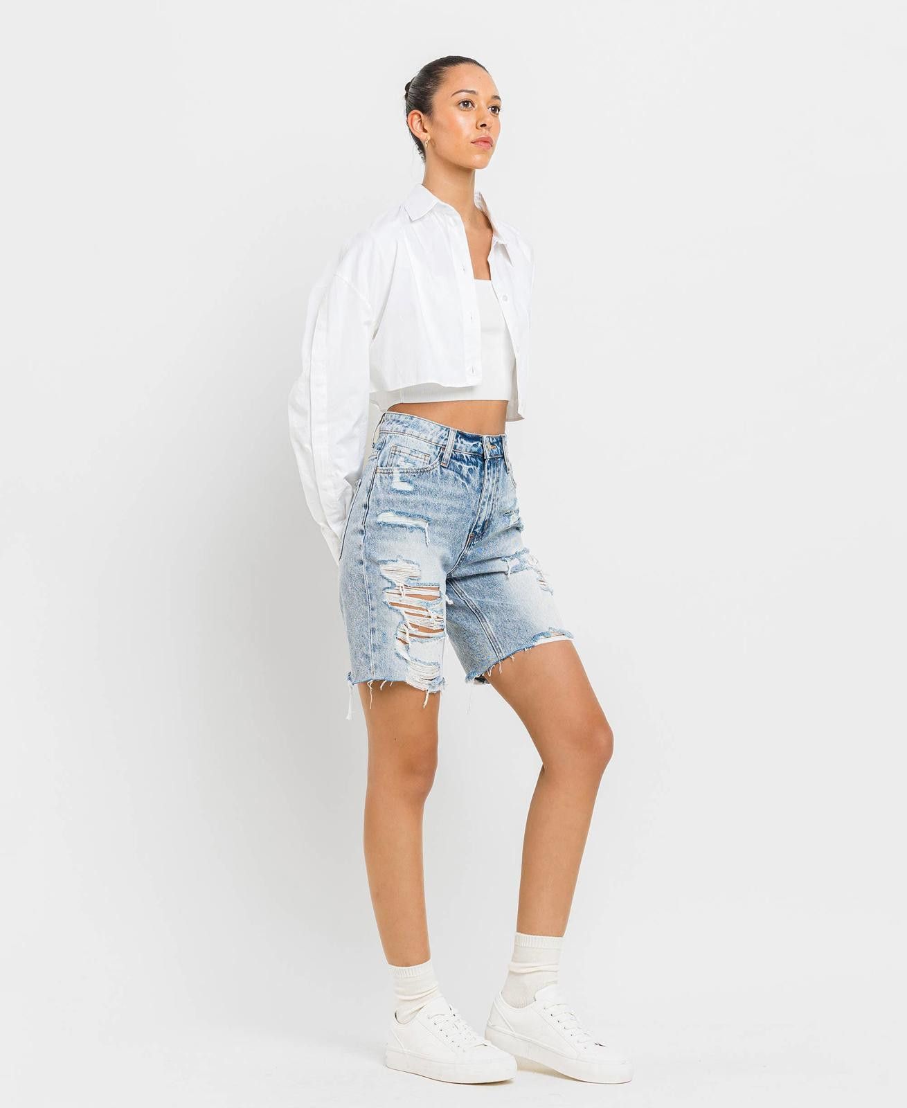 Other Super High Rise Bermuda Shorts Vervet by Flying Monkey Size 26" / US 2 / IT 38 - 5 Thumbnail