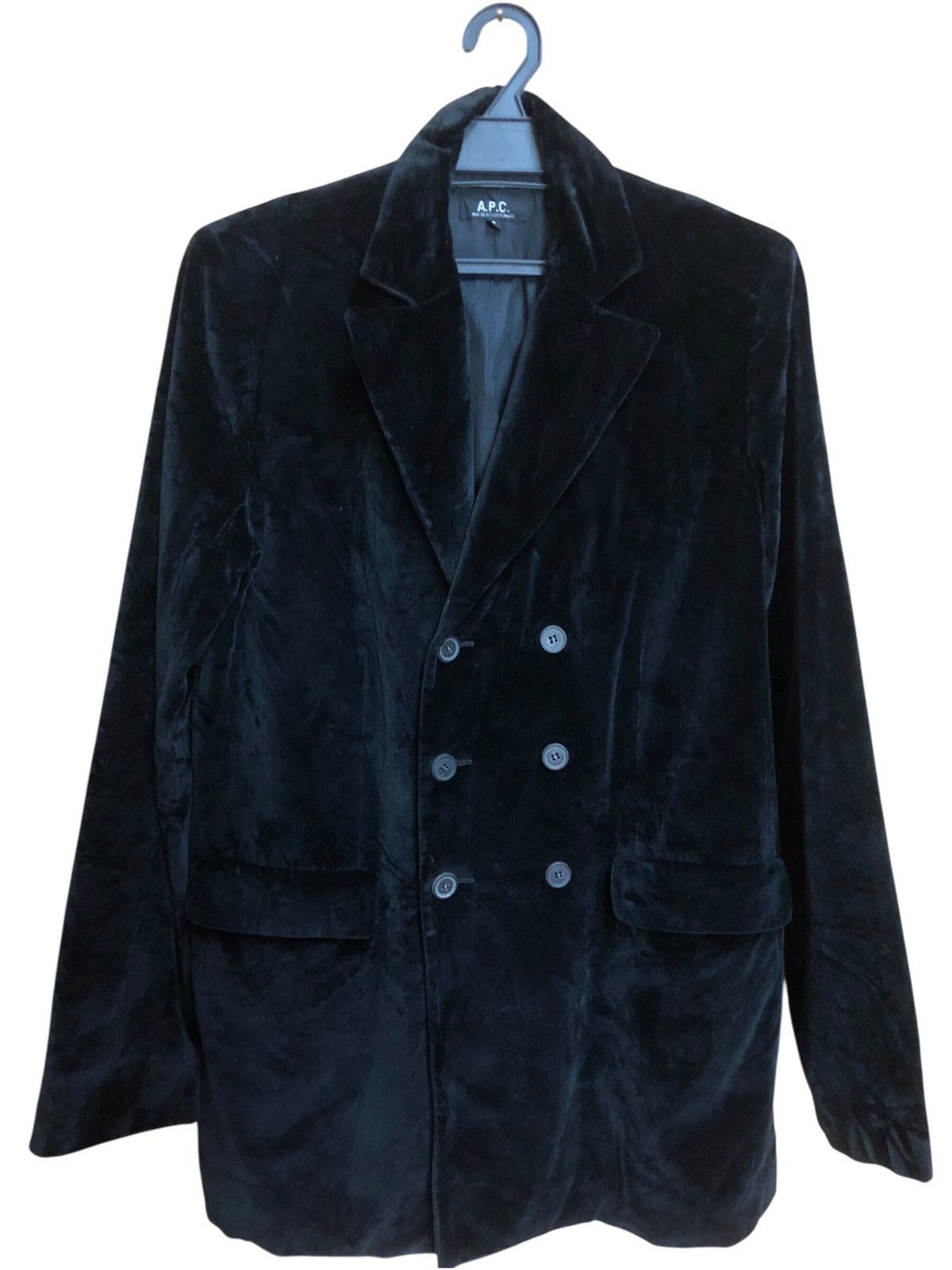 A.P.C. APC Rue De Fleurus Paris Double Breast Velvet Jacket Size US S / EU 44-46 / 1 - 1 Thumbnail