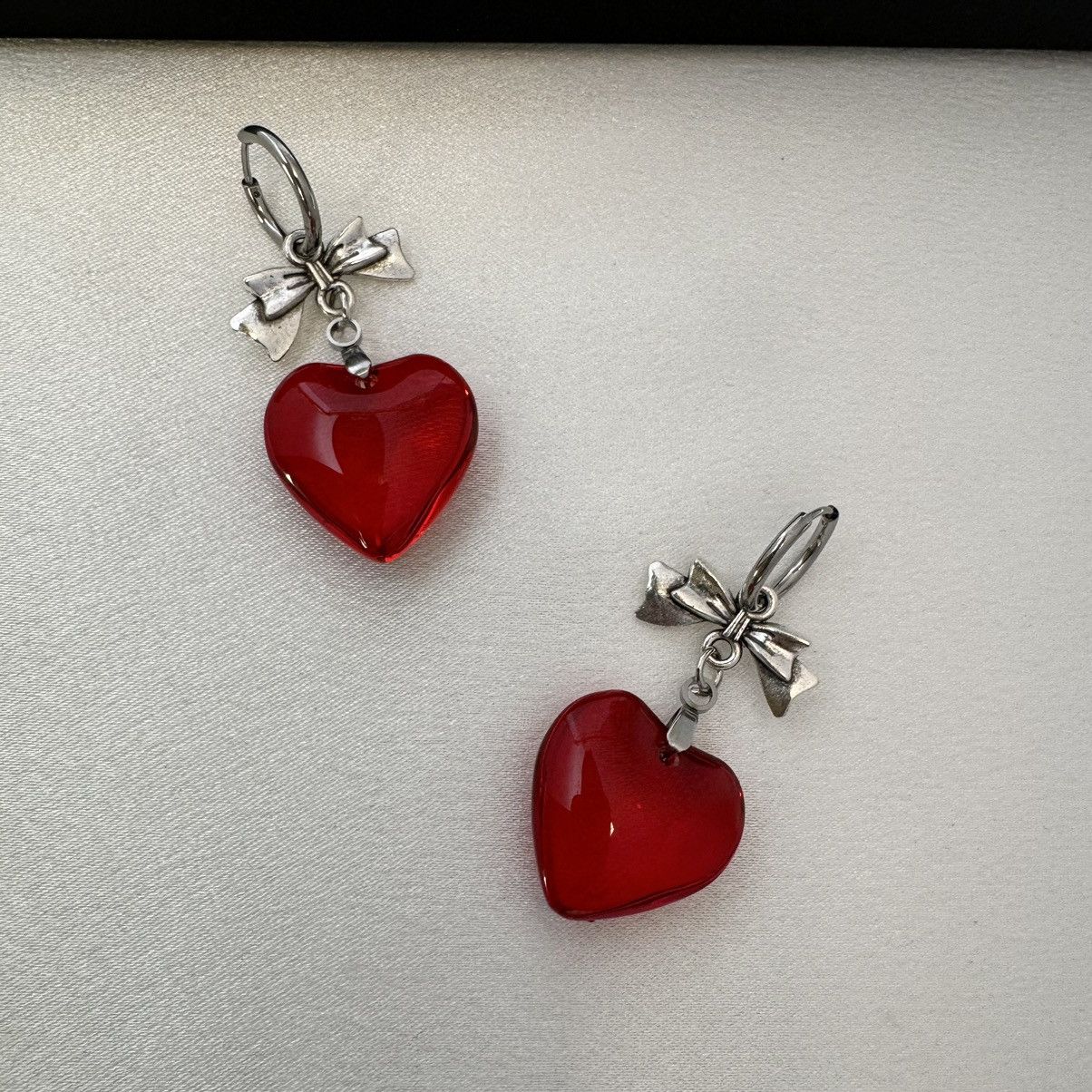 Other Love Heart Dangle Drop Earrings for Women Size ONE SIZE - 4 Thumbnail