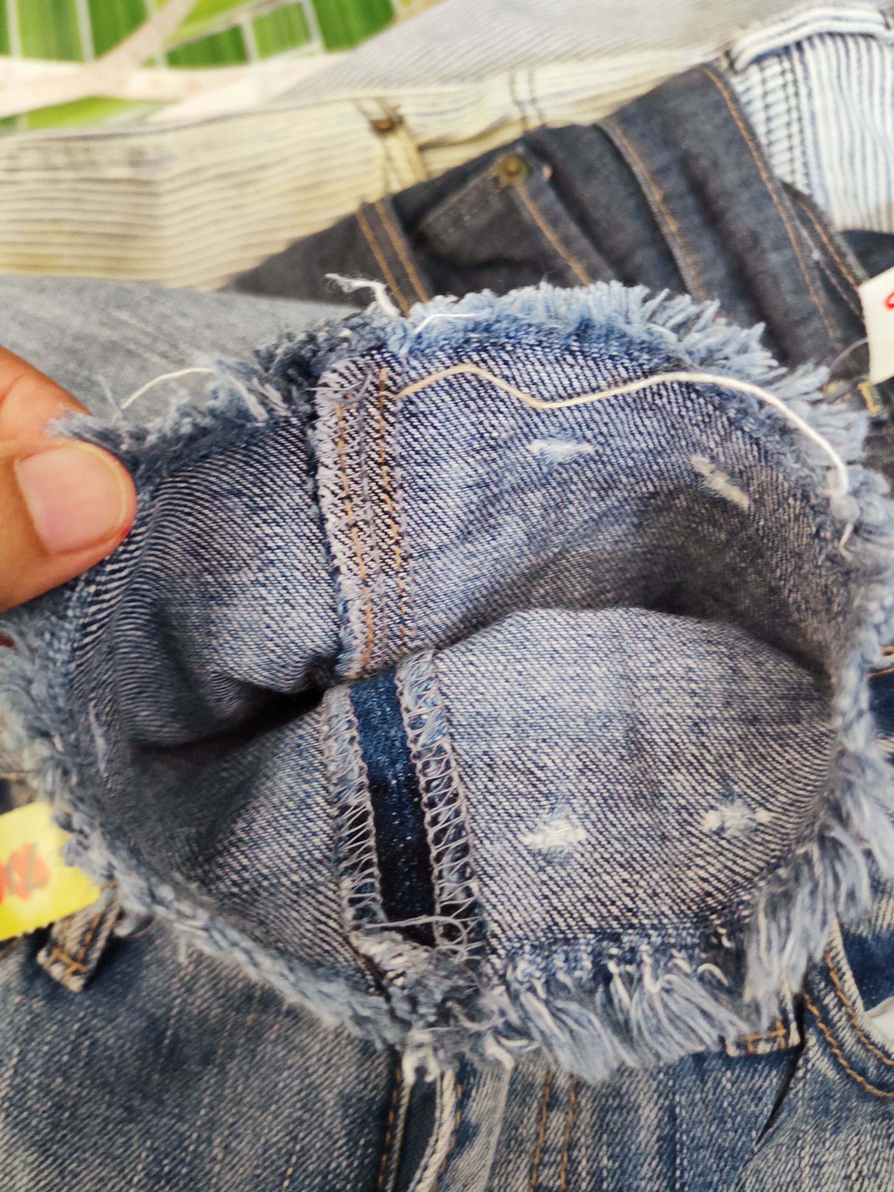 Japanese Brand OZOC Blue patchwork Distressed Ripped Jeans #W601 Size 30" / US 8 / IT 44 - 13 Thumbnail