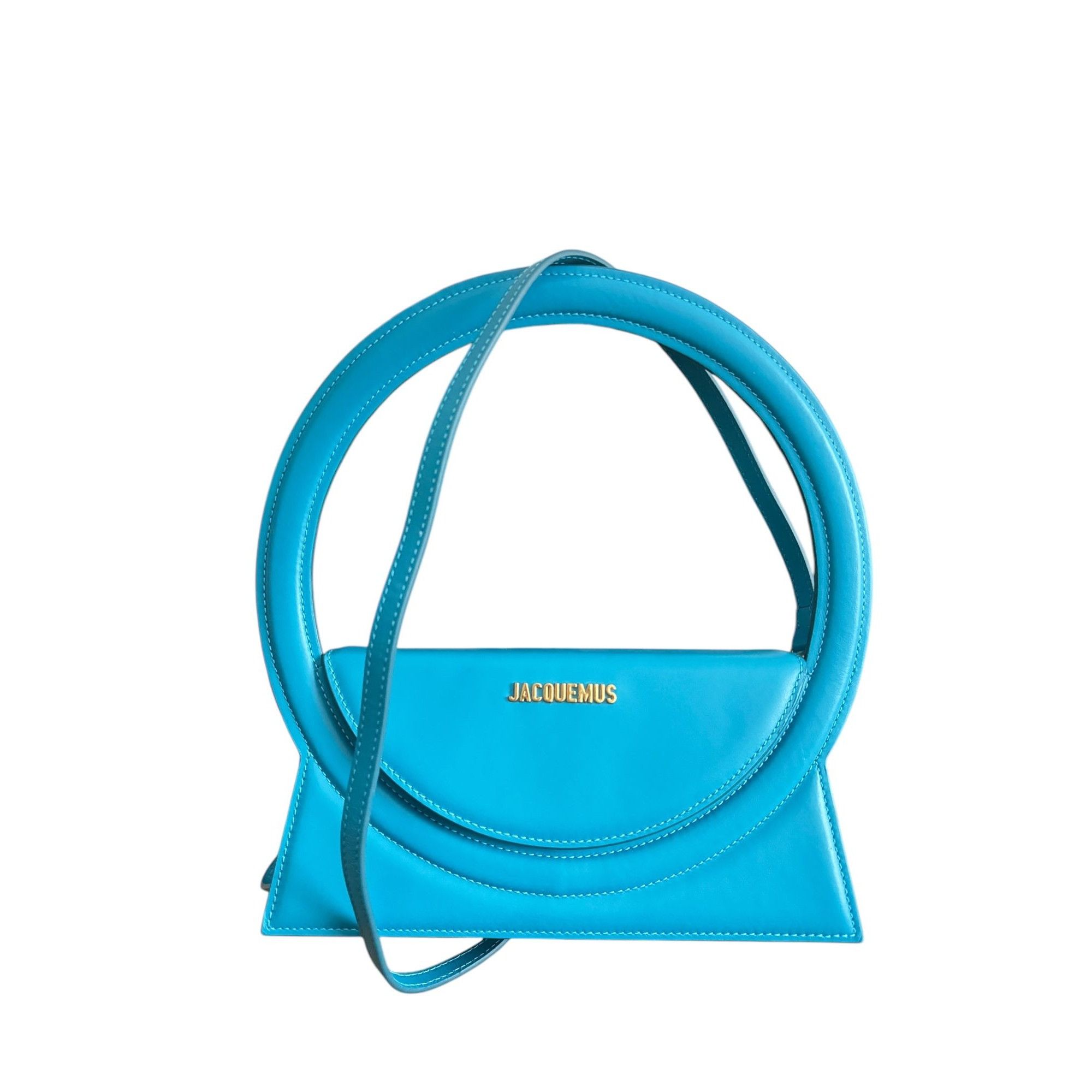 Jacquemus « Sac Rond » Blue Leather Bag Size ONE SIZE - 3 Thumbnail