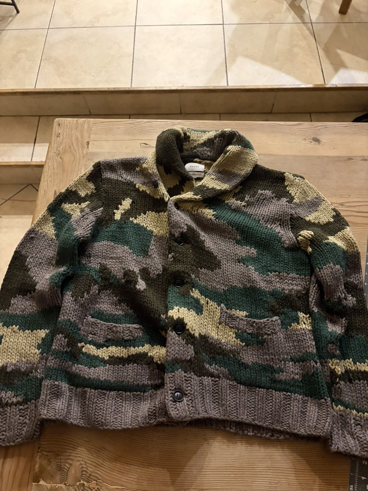Rhude Camo Rhude knitted cardigan size xl Size US XL / EU 56 / 4 - 1 Thumbnail