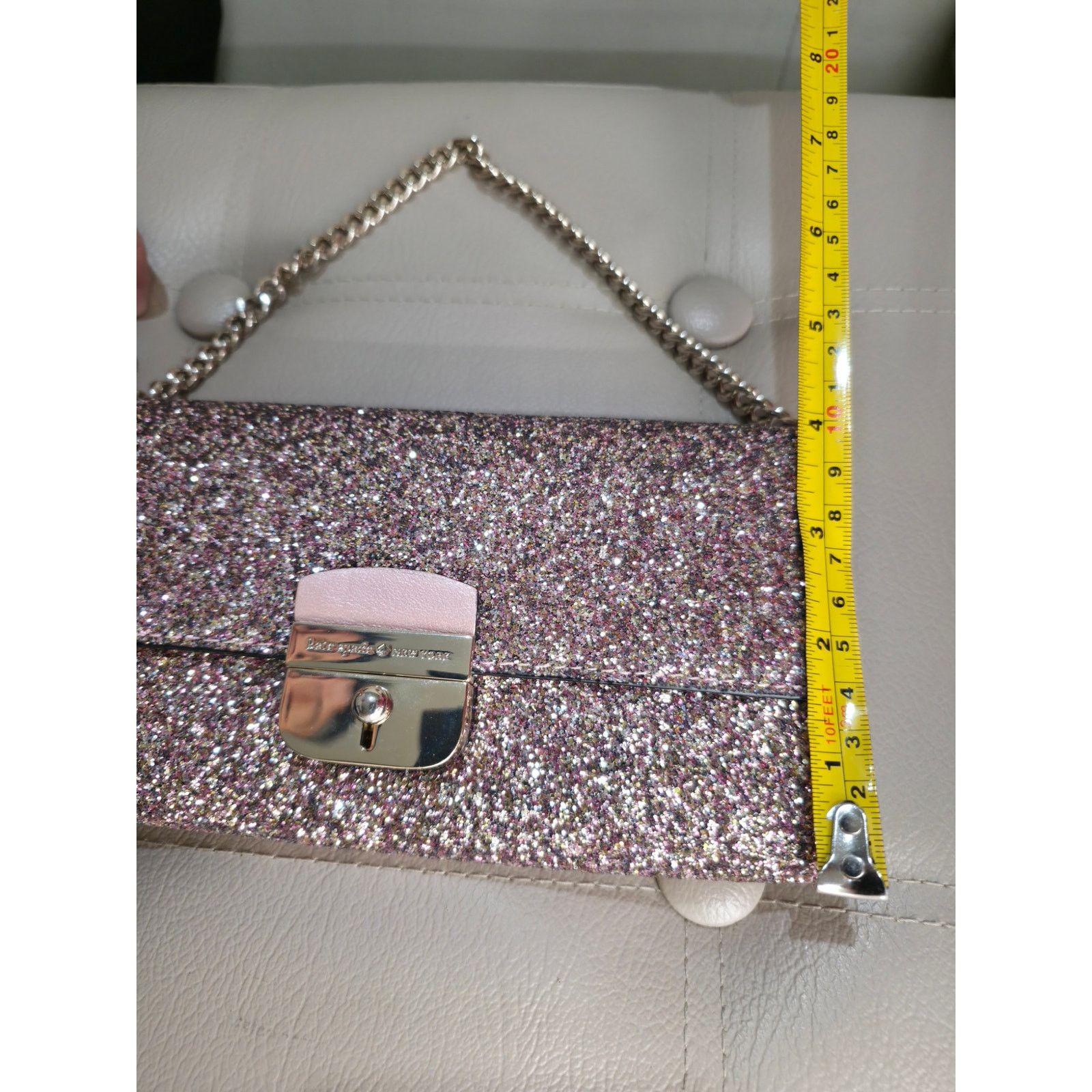 Kate Spade Nwt Kate Spade Rose Gold Pink Glitter Sunset Lane Milou Size ONE SIZE - 7 Thumbnail
