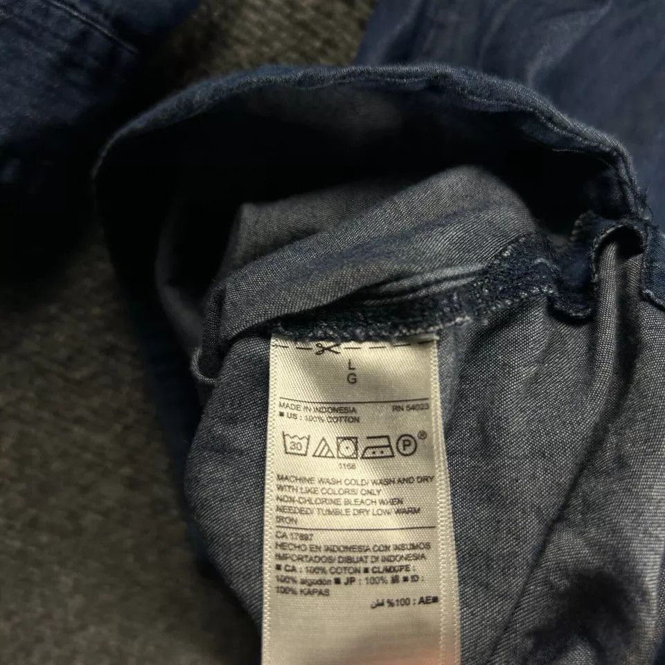 Old Navy Old Navy Dress Womens Large Shirt Midi Chambray Button Up Size L / US 10 / IT 46 - 7 Thumbnail