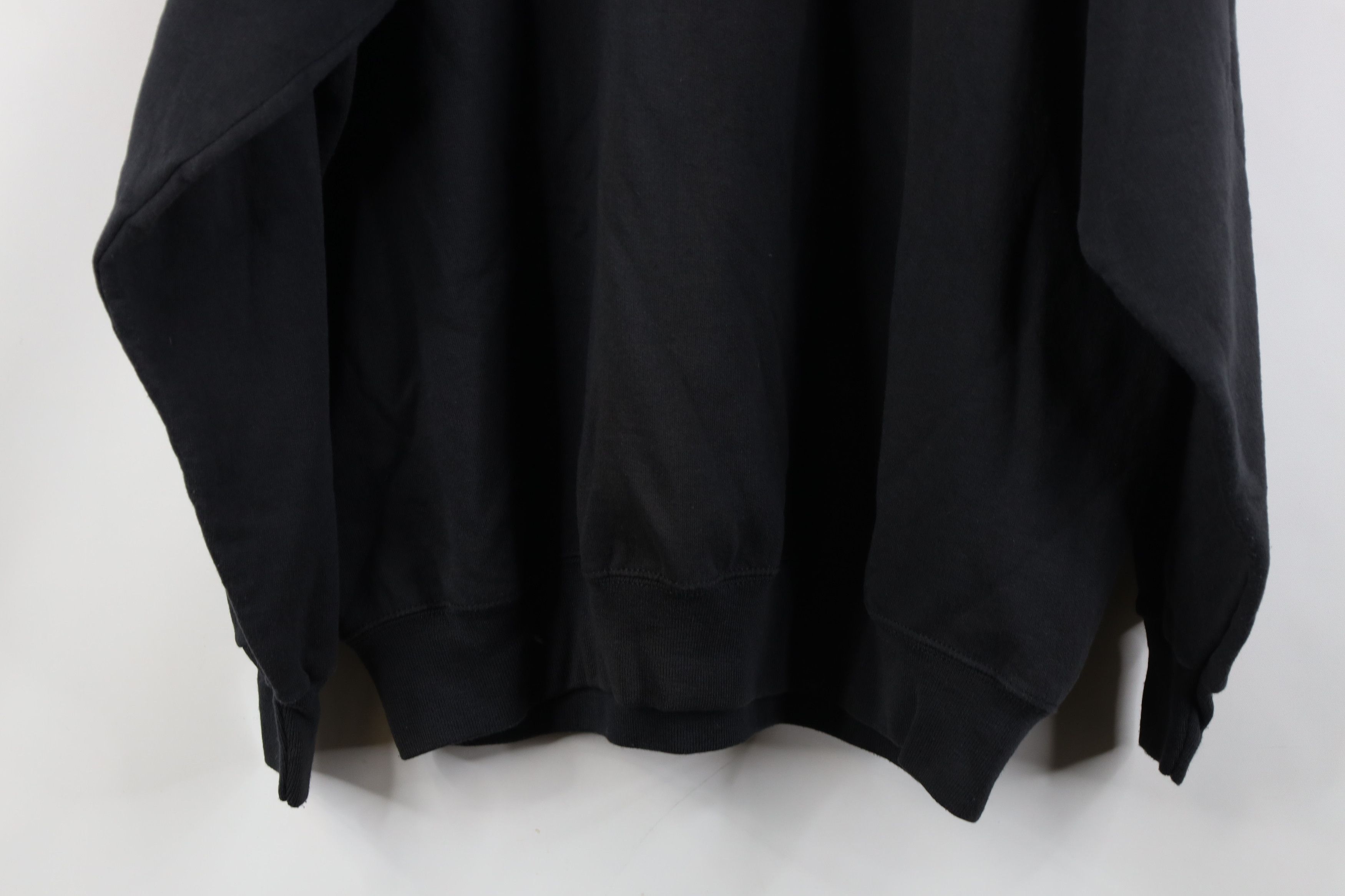 Vintage Vintage 90s Streetwear Blank Crewneck Sweatshirt Black Size XL / US 12-14 / IT 48-50 - 13 Thumbnail