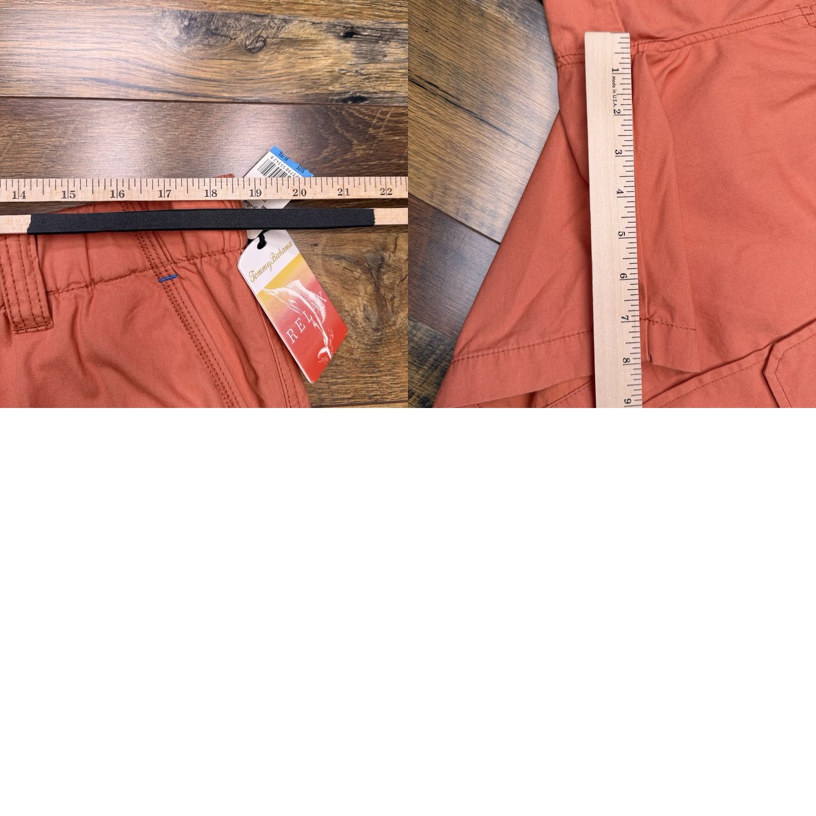 Tommy Bahama Tommy Bahama Cargo Shorts Mens XL Orange Canvas Drawstring Pockets Relaxed 8in Inseam Tropicana Logo New Size US 36 / EU 52 - 9 Thumbnail