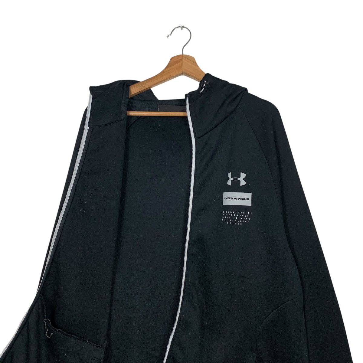 Under Armour UNDER ARMOUR Back Big Logo Zipper Hoodies #2010-C87 Size US XXL / EU 58 / 5 - 11 Thumbnail