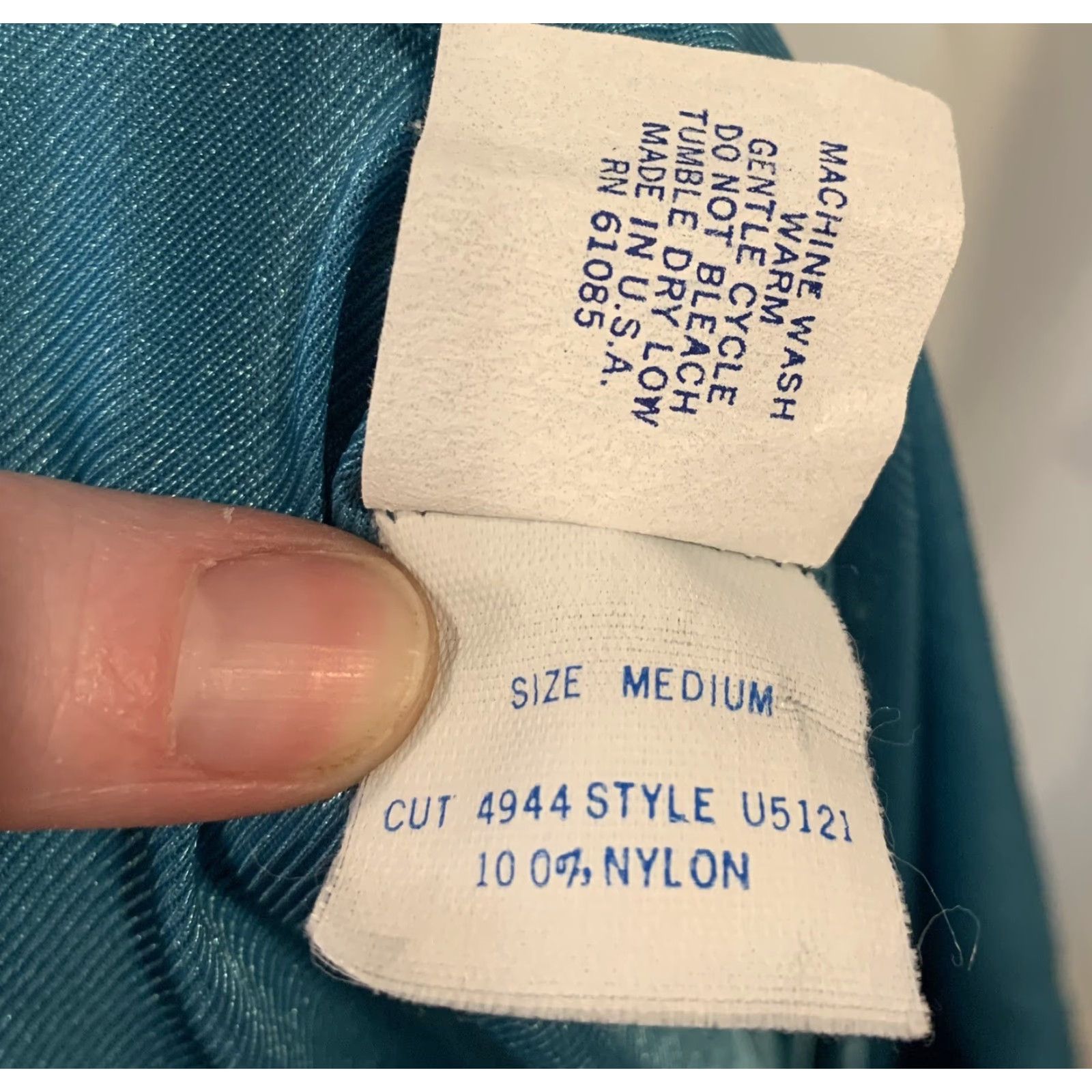 Undercover VINTAGE UndercoverWear Maxi Chemise Nightgown Slip Dress Nylon Blue M Women? (Note: avoid adding) Size M / US 6-8 / IT 42-44 - 5 Thumbnail