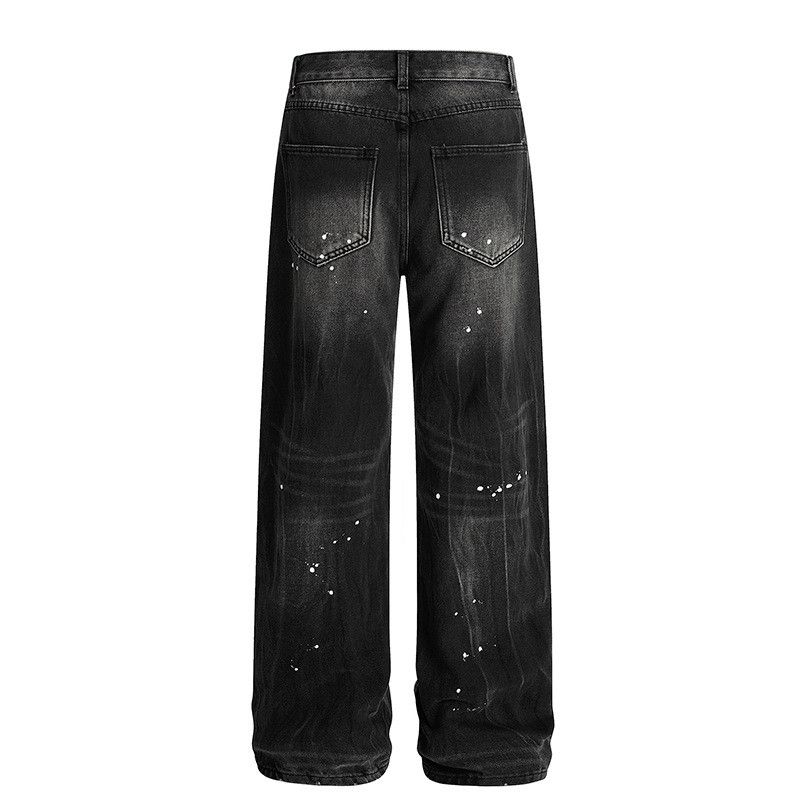 Vintage Hip-hop American retro splatter paint men's jeans Size US 32 / EU 48 - 2 Thumbnail