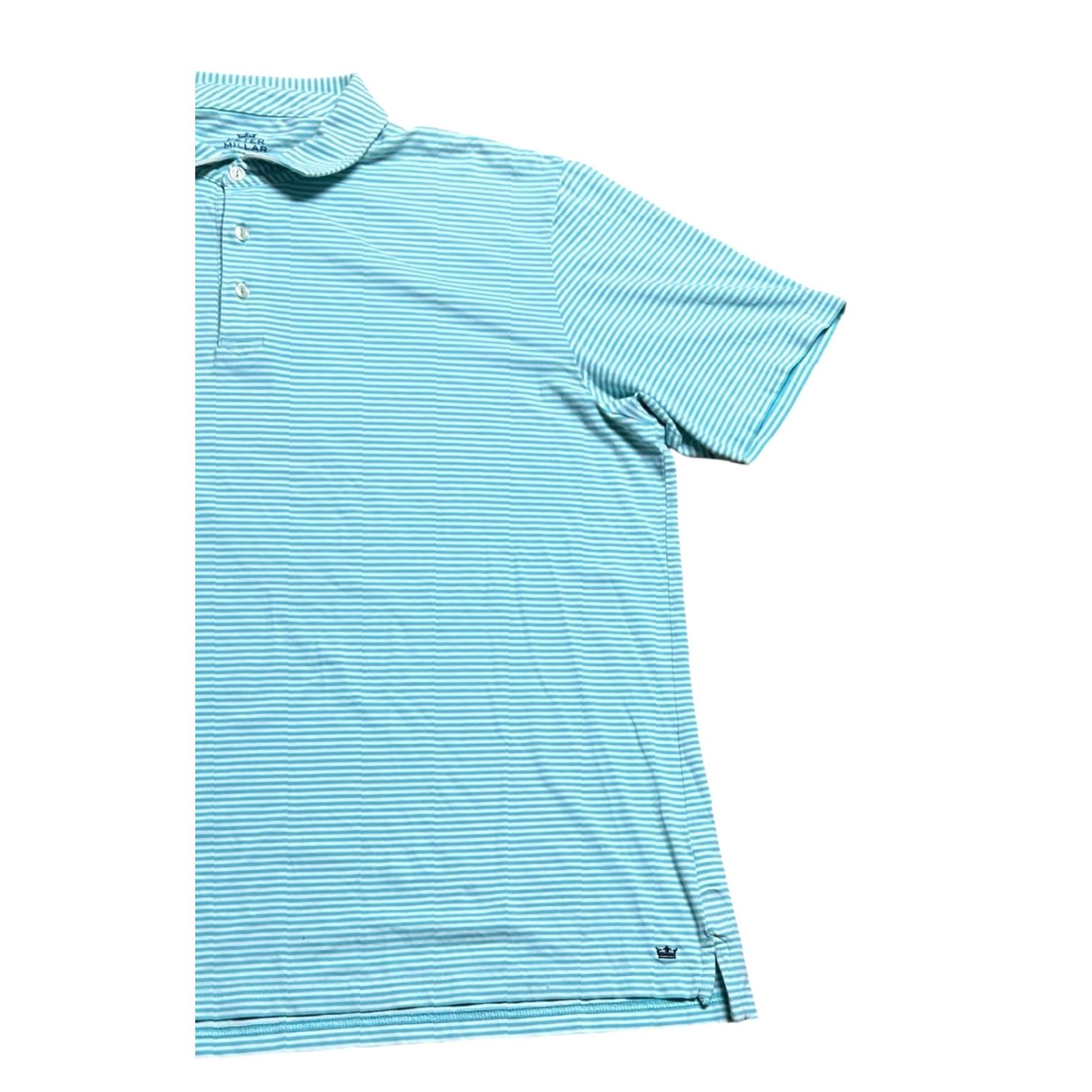 Peter Millar Peter Millar Polo Shirt Lot Of 2 Men 2XL Striped Teal & Purple Short Sleeve Polo Shirt Purple Blue Striped Golf Men 2XL Size US XXL / EU 58 / 5 - 5 Thumbnail